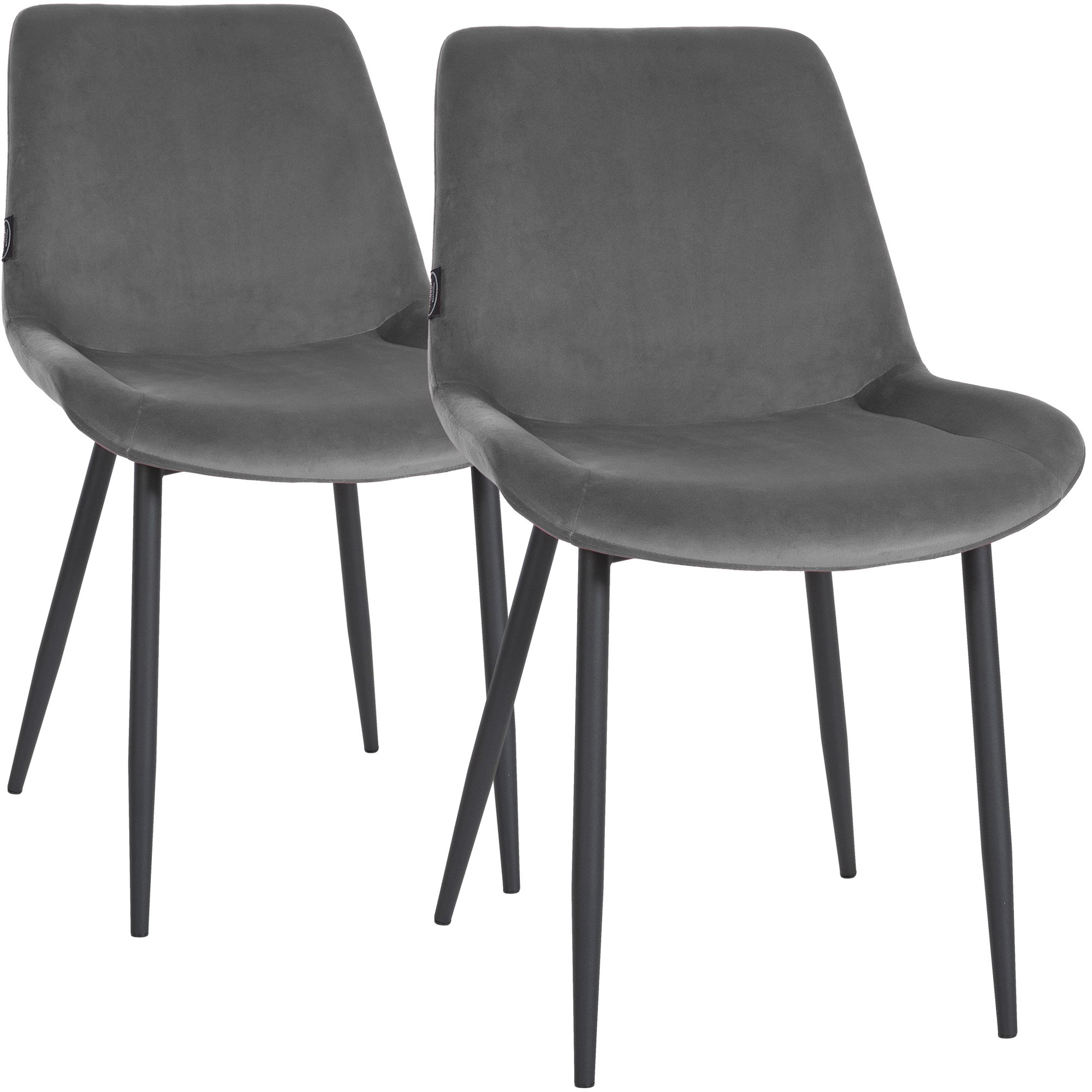 Juego de 2 Sillas de Comedor Victoria de Terciopelo