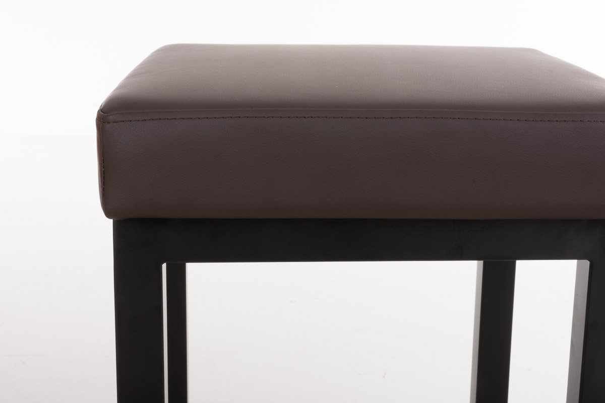 Taburete de bar Taylor Revestimiento de polipiel Altura del asiento 78 cm Estructura de metal negro
