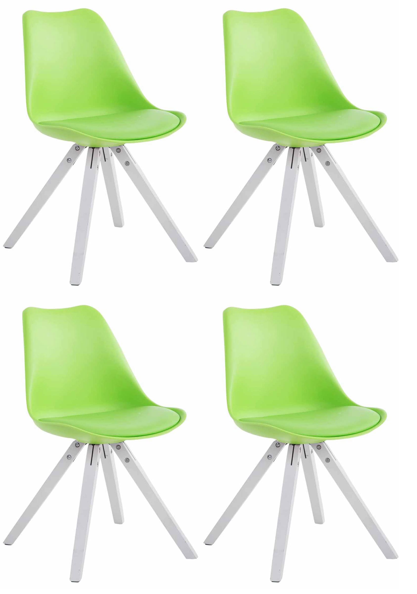Set de 4 sillas para comedor Toulouse Square en polipiel