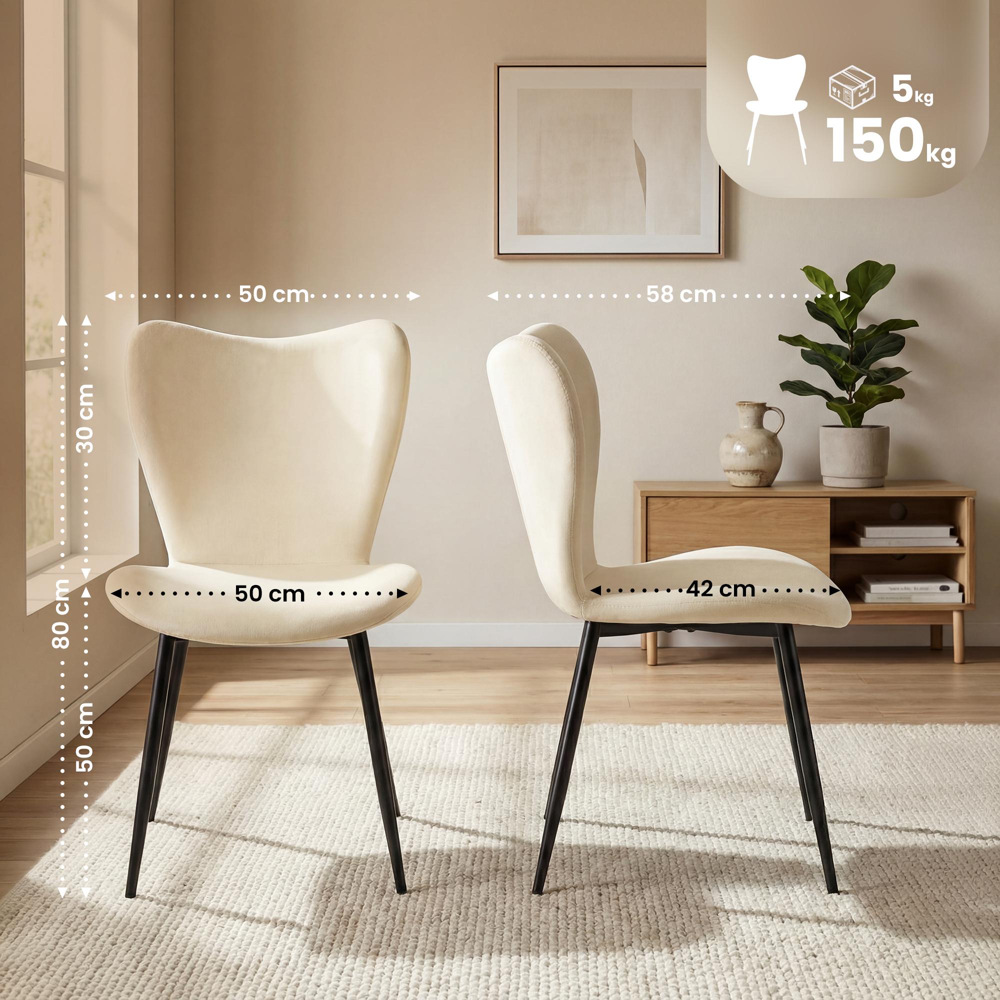 Juego de 2 sillas de comedor Maika