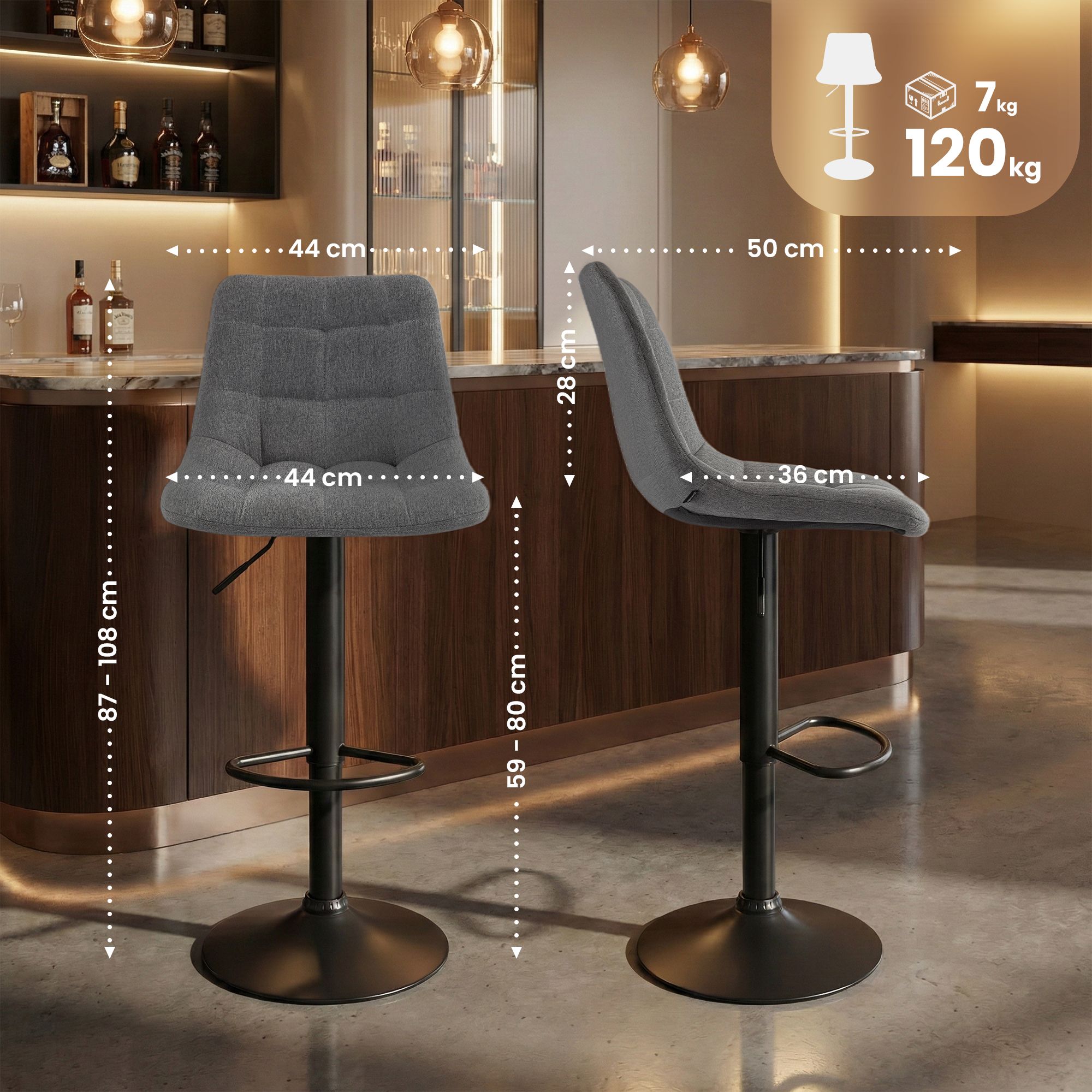 Taburete de bar Mapun