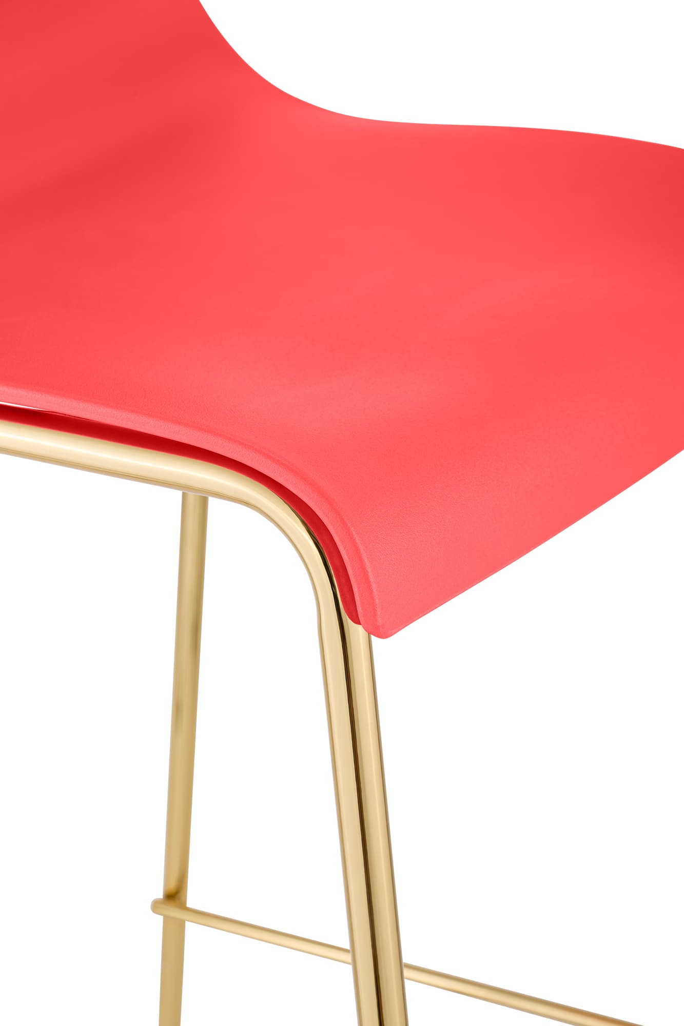 Taburete de Bar Hover Base Cuatro Patas Plástico Dorado