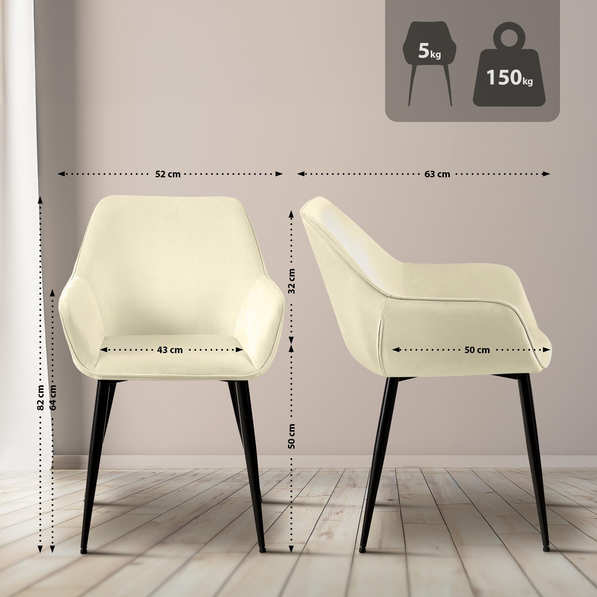 Lote de 2 sillas de comedor Luena