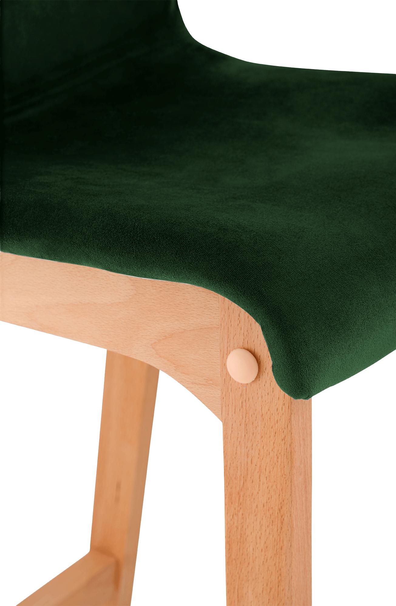 Taburete de bar Hover terciopelo estructura de cuatro patas Natura