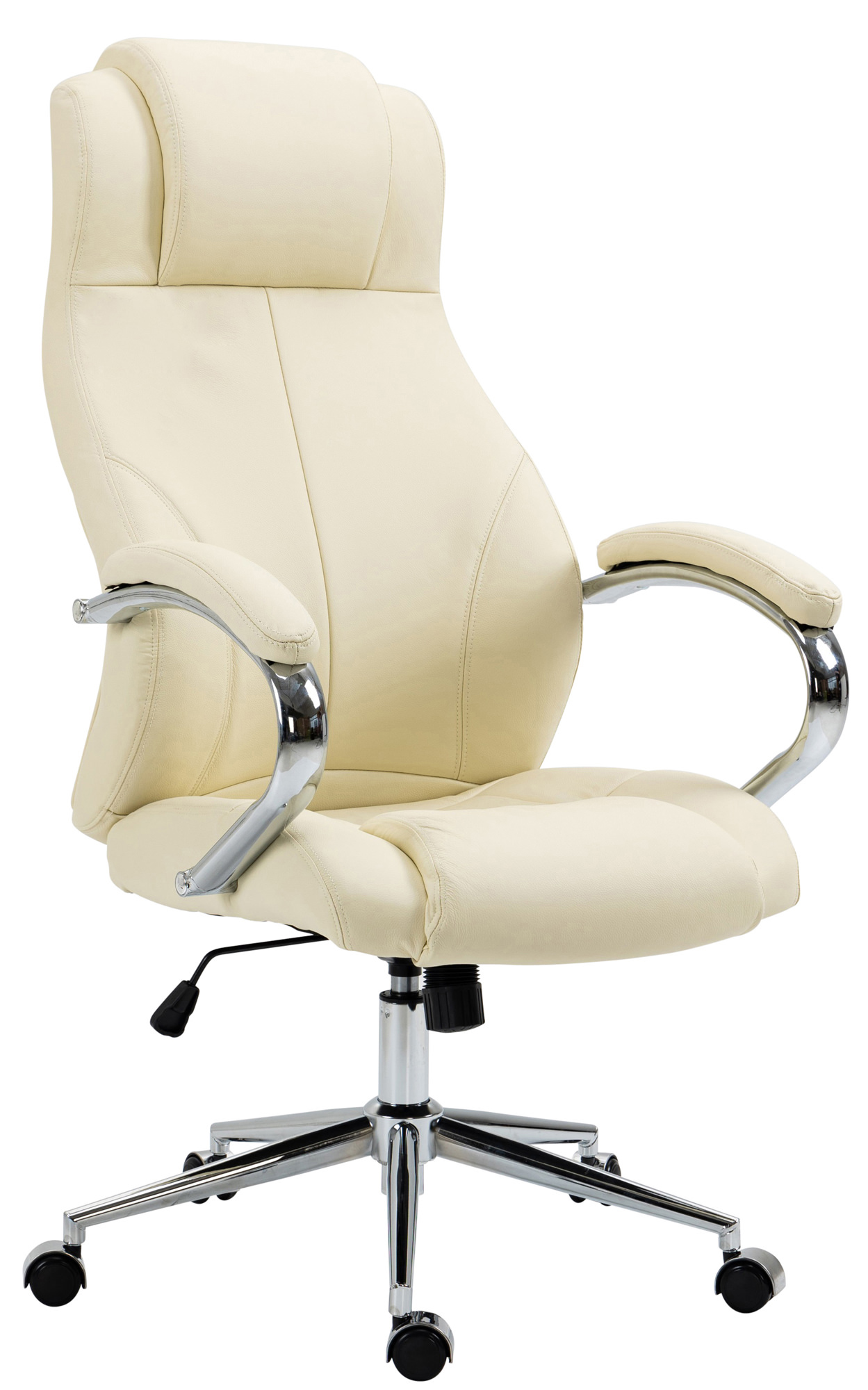 Silla de oficina Salford de cuero auténtico