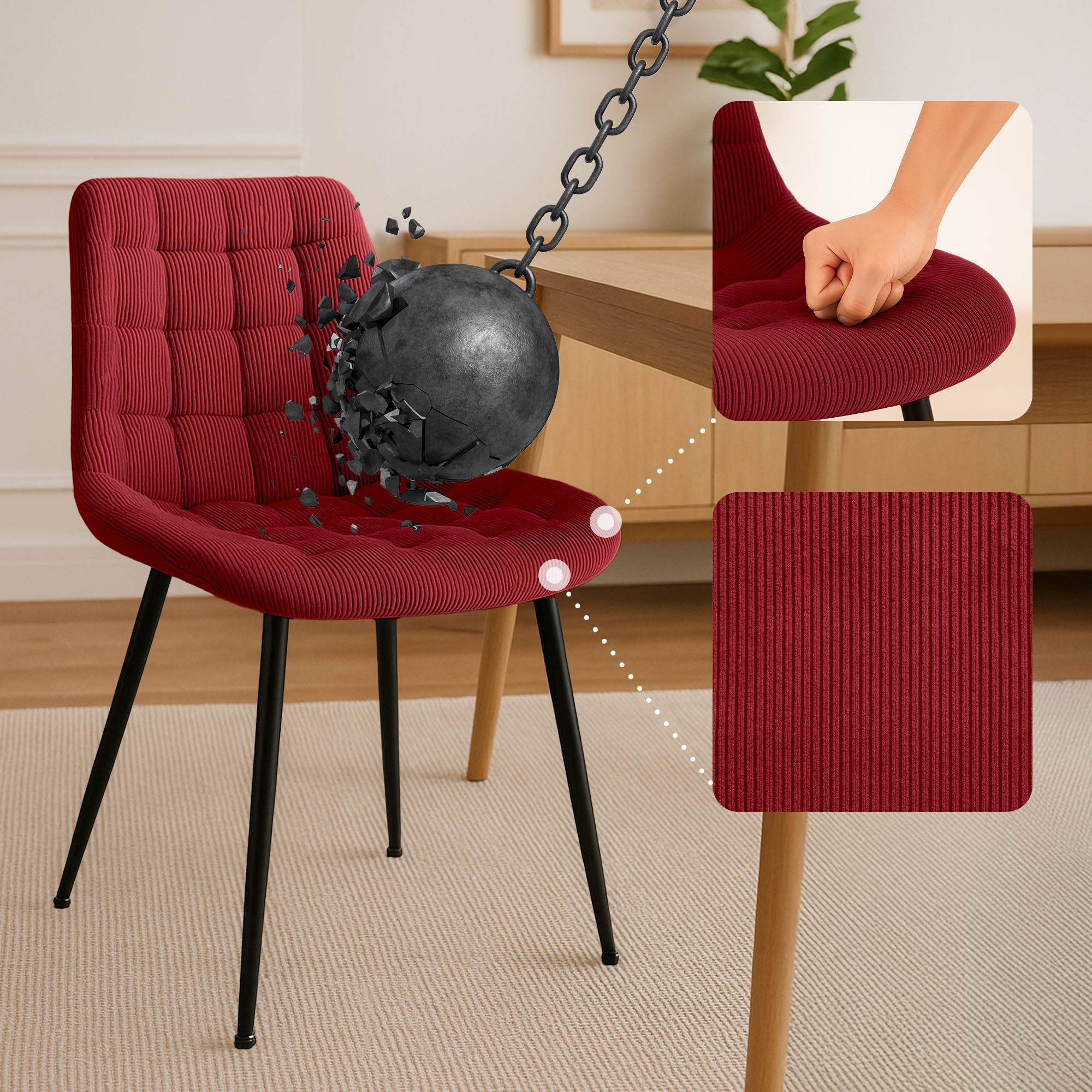 Silla de comedor Sardna Cord