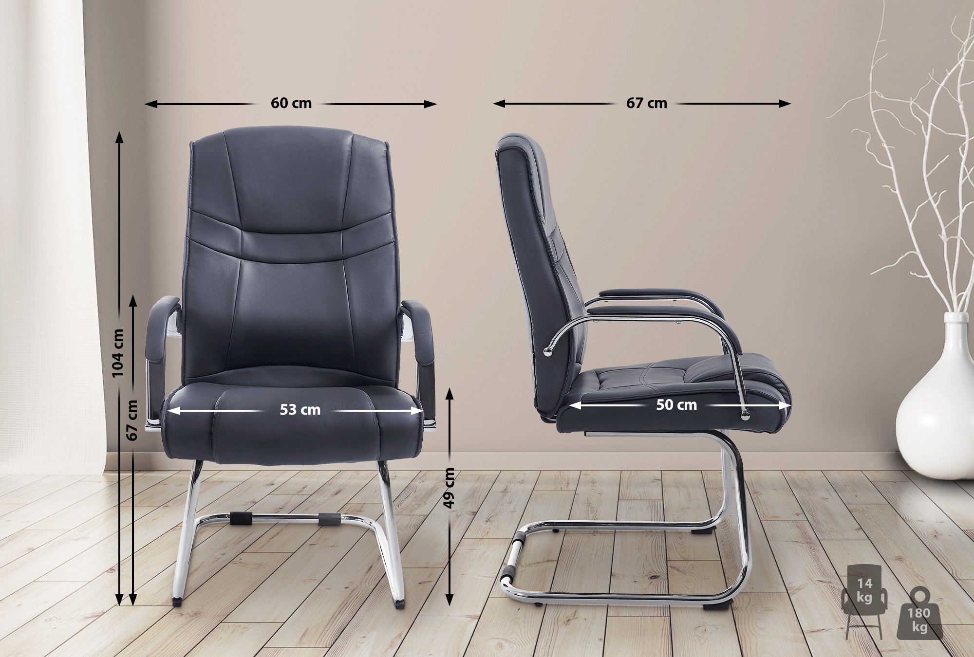 Silla Cantiléver XXL Attila