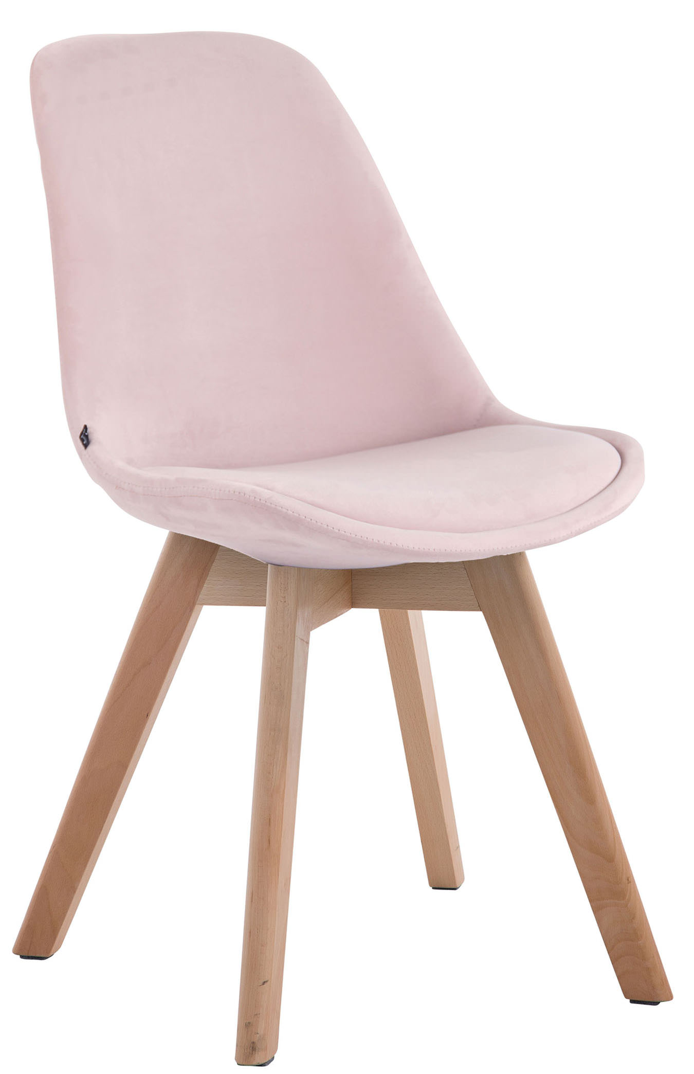 Set de 4 sillas de comedor Borneo tapizadas en terciopelo