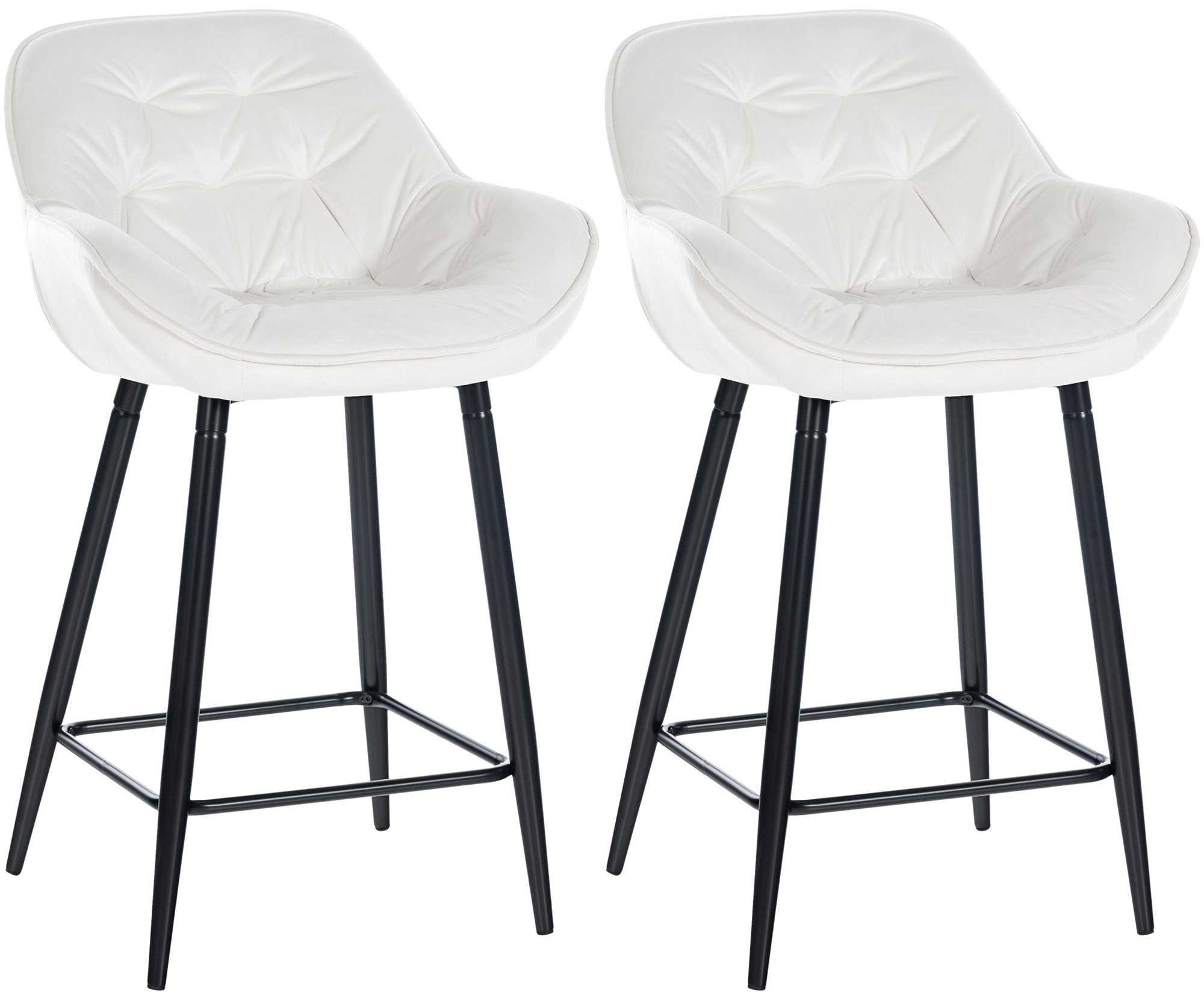 Set de 2 Taburetes de bar Gibson 76 de terciopelo