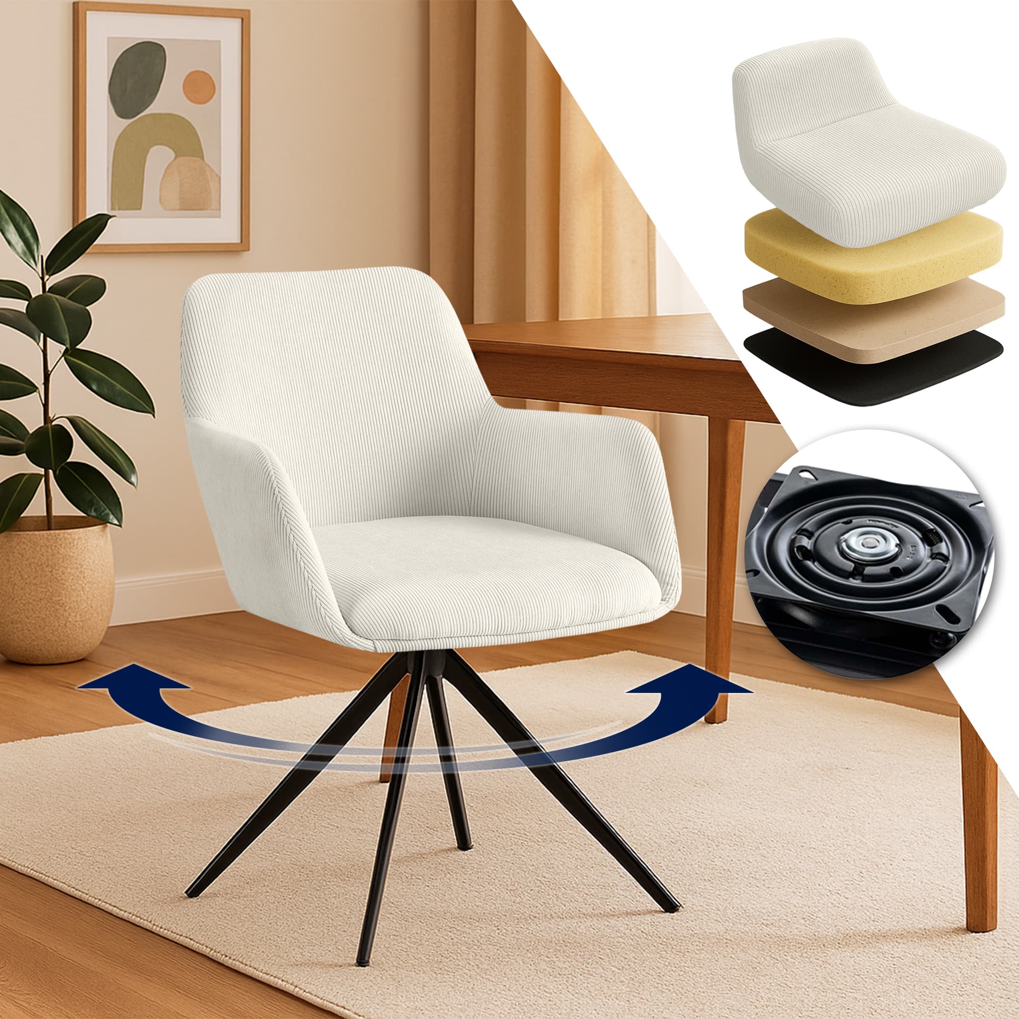Silla de comedor Olema Cord