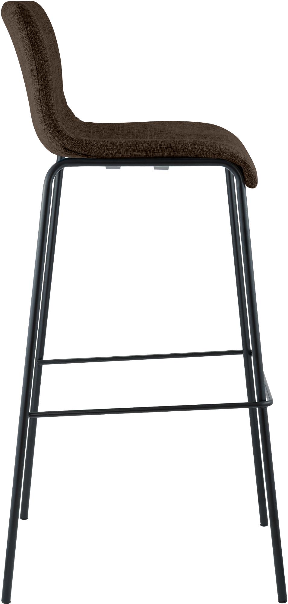 Juego de 2 taburetes de bar Hover, tela, base de cuatro patas
