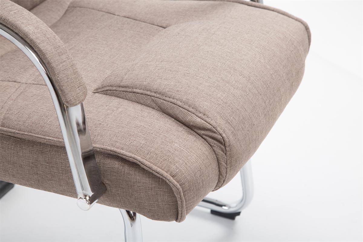 Silla Cantiléver XXL Attila Tapizada en Tela