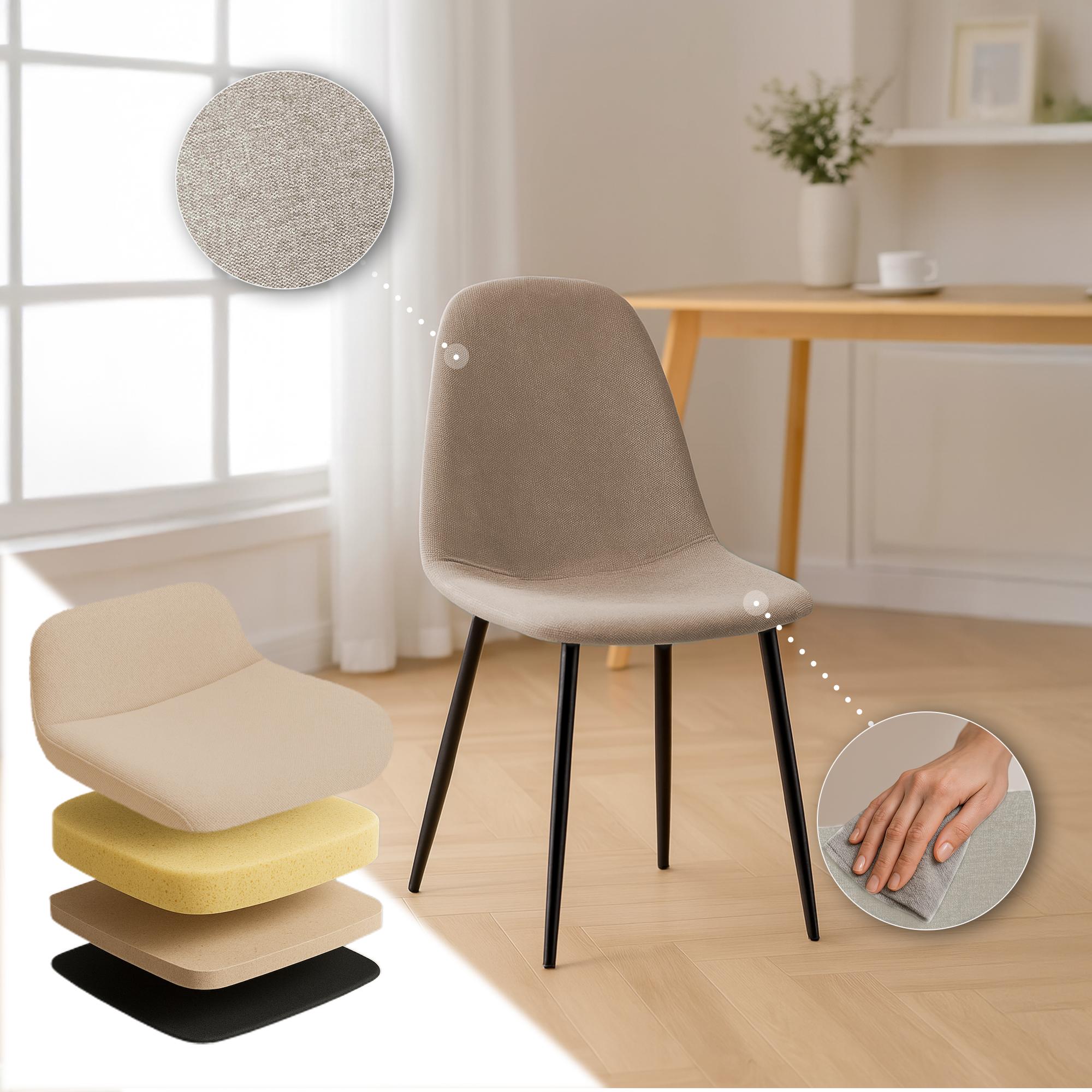 Conjunto de 4 sillas de comedor Napier