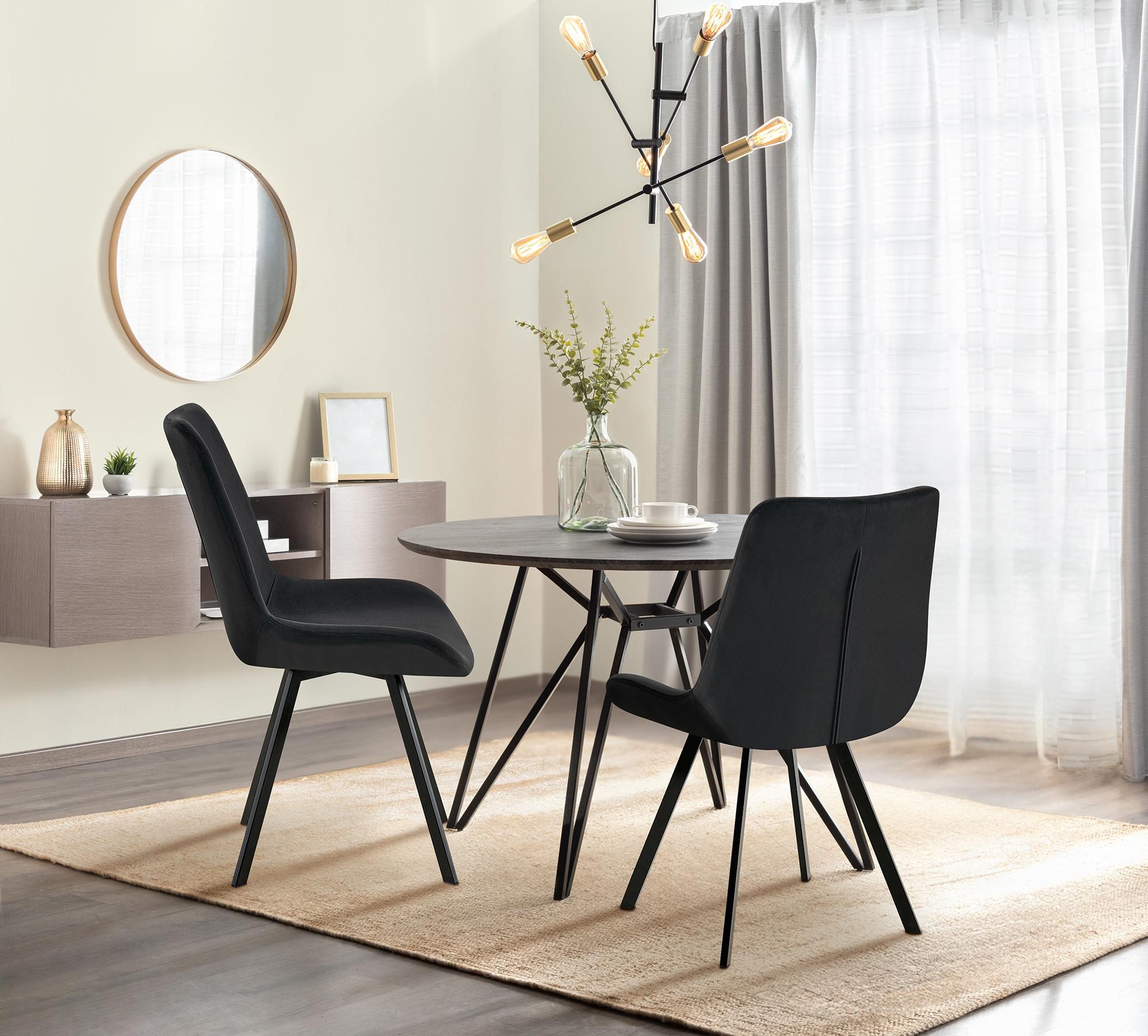 Lote de 2 sillas de comedor Lewes terciopelo