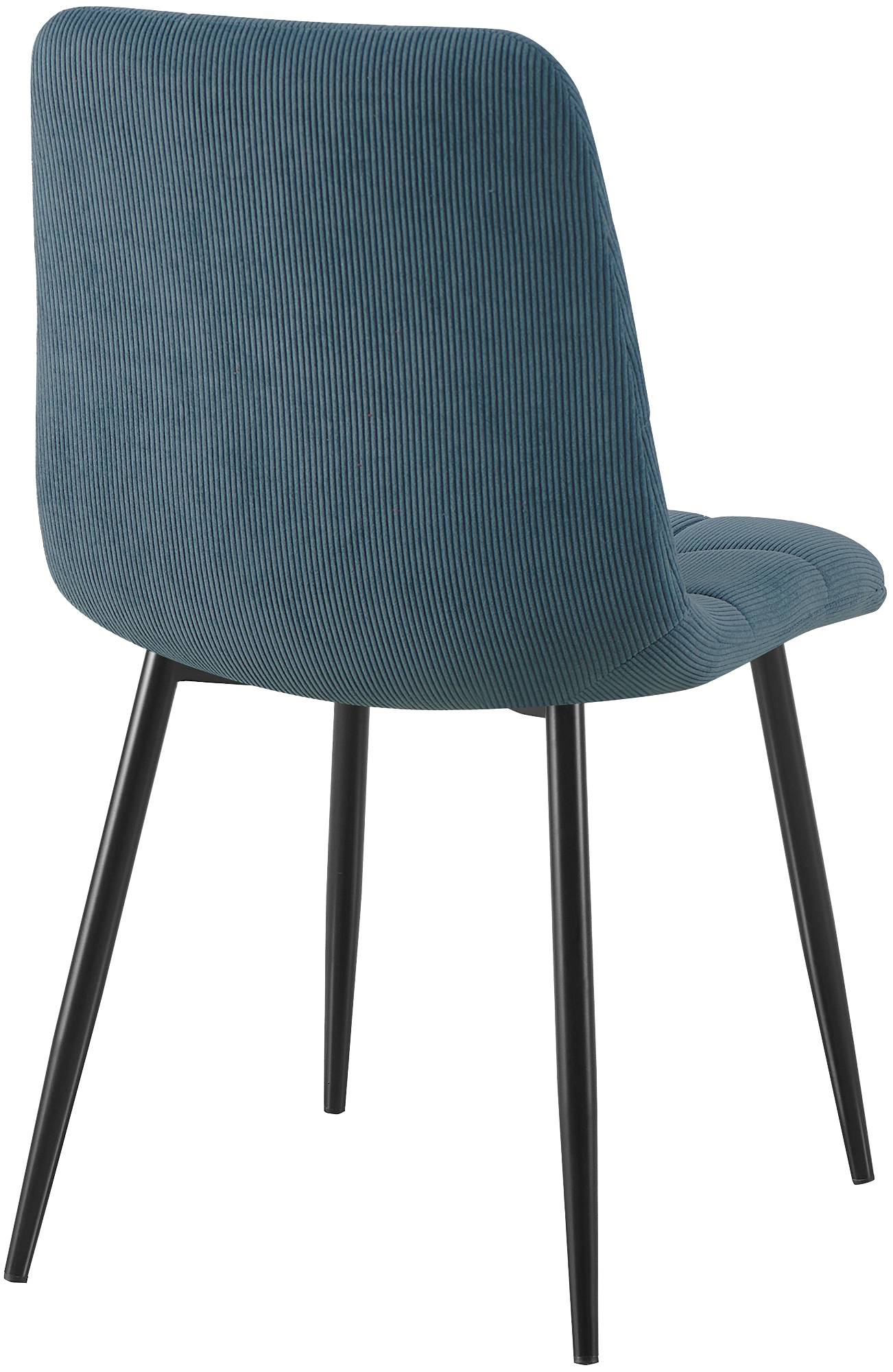 Set de 2 sillas de comedor Antibes de pana