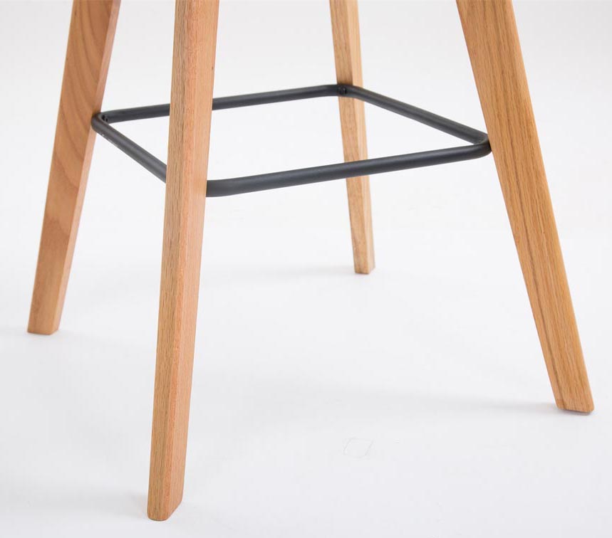 Set De 2 Taburetes De Bar Metz Con Asiento En Polipropileno