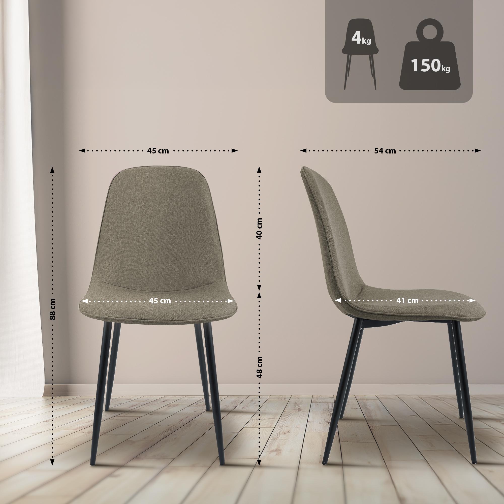 Set de 4 sillas de comedor Maryam