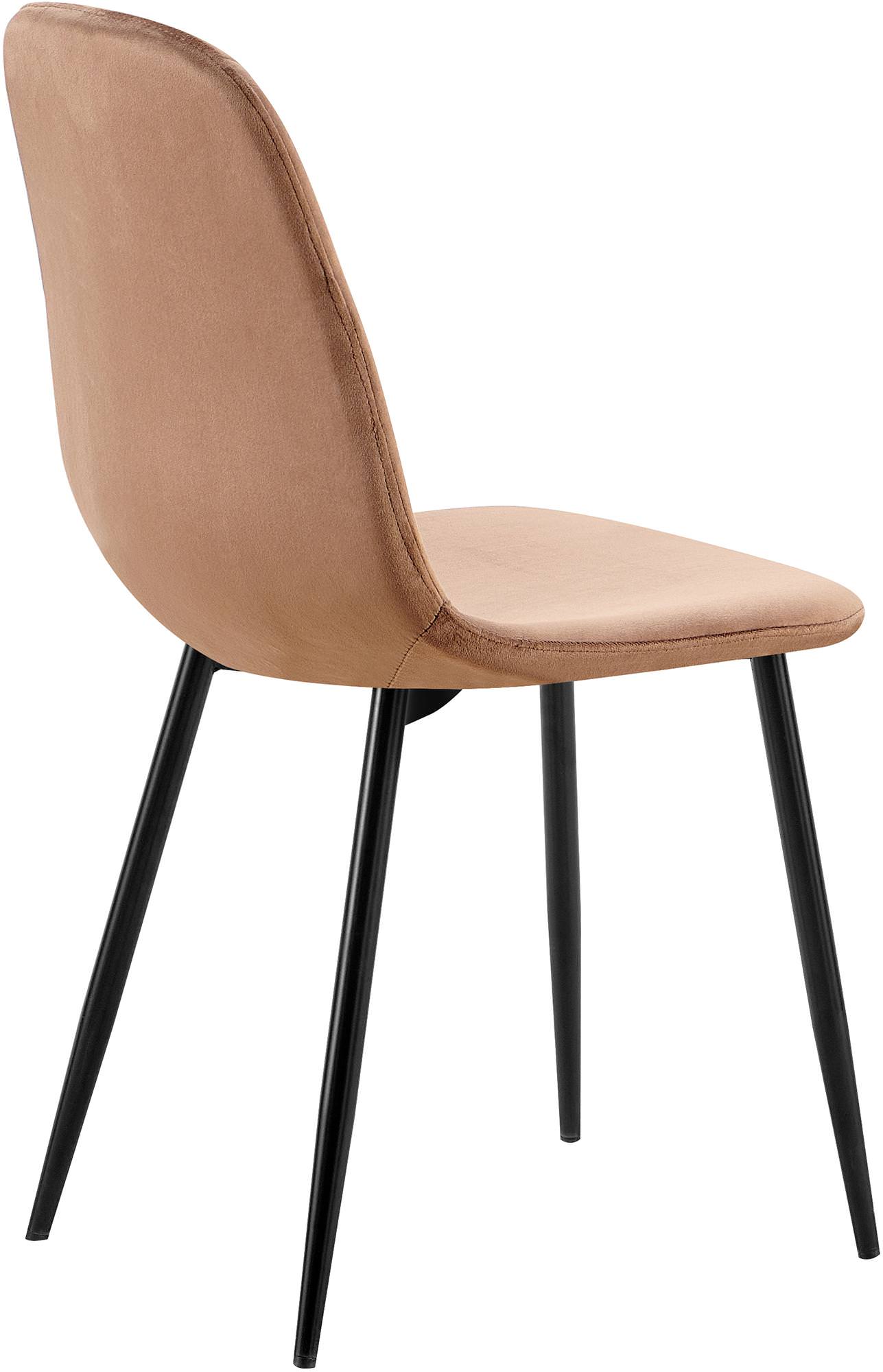 Juego De 4 Sillas de comedor Baxter en terciopelo