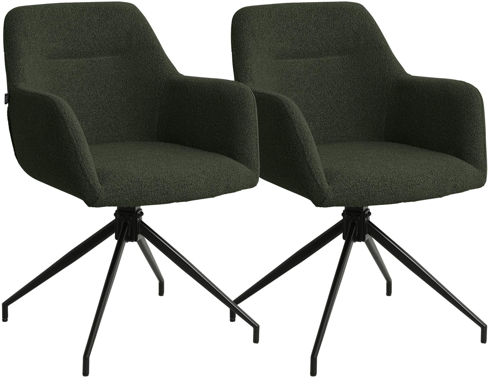 Set de 2 Sillas de Comedor Merlinda Tela de Borreguito