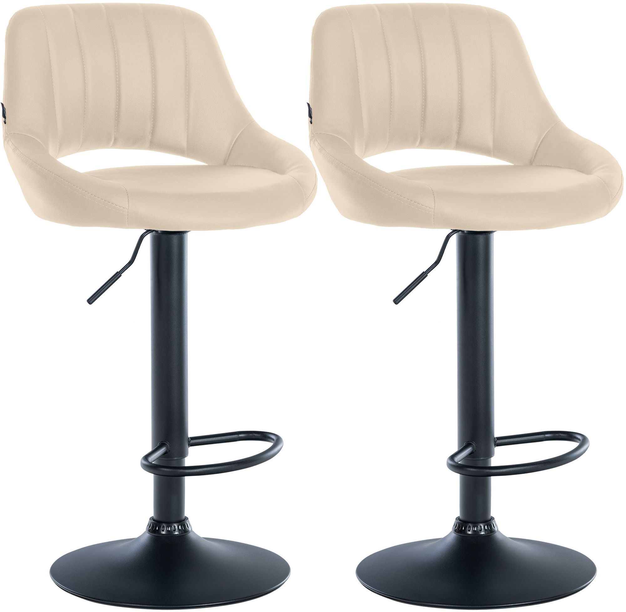 Juego de 2 taburetes de bar Milet de piel sintetica