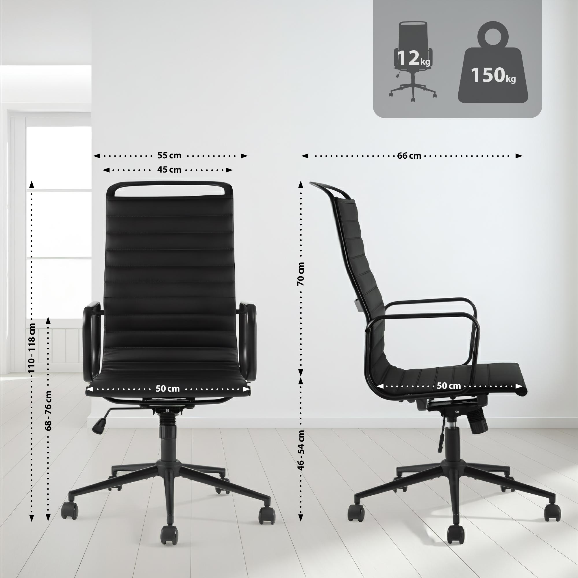 Silla de Oficina Nelson de Piel Sintética
