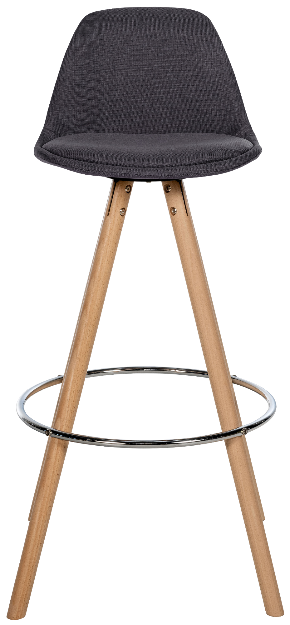 Taburete de bar Corbin de tela con base de 4 patas redondas