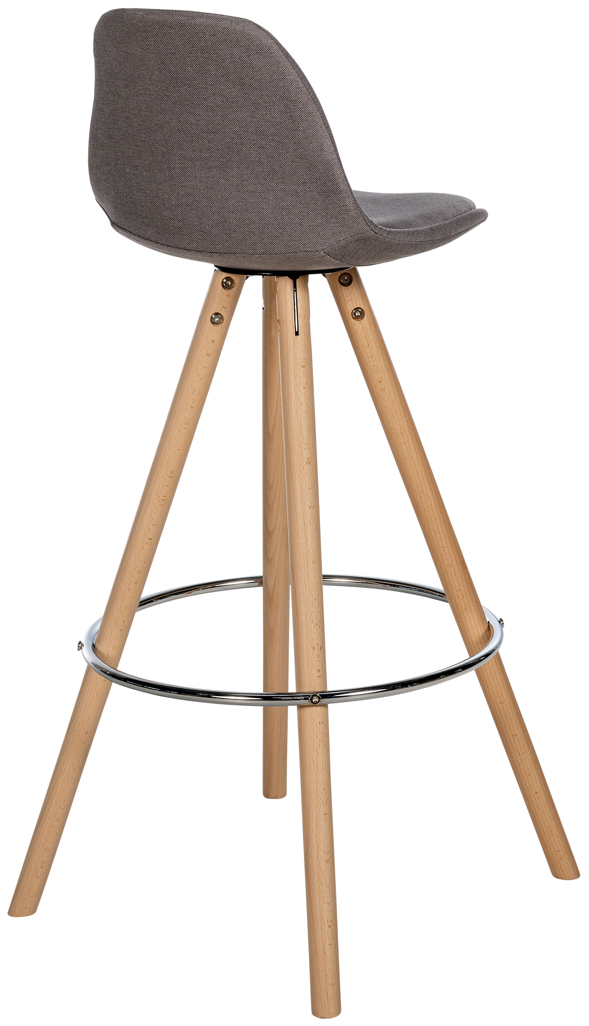 Taburete de bar Corbin de tela con base de 4 patas redondas