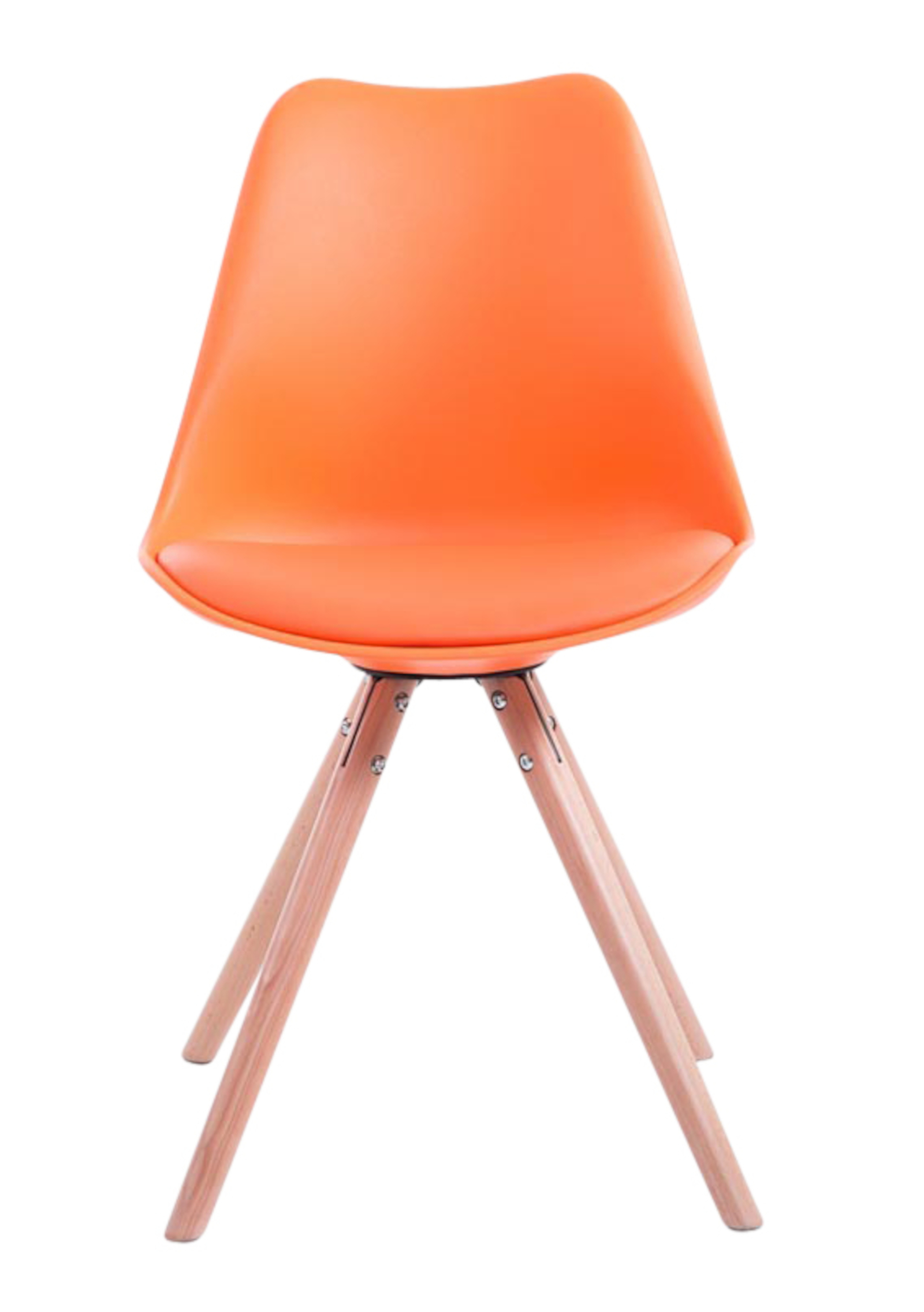 Set de 4 sillas para visitas Toulouse Rund en polipiel
