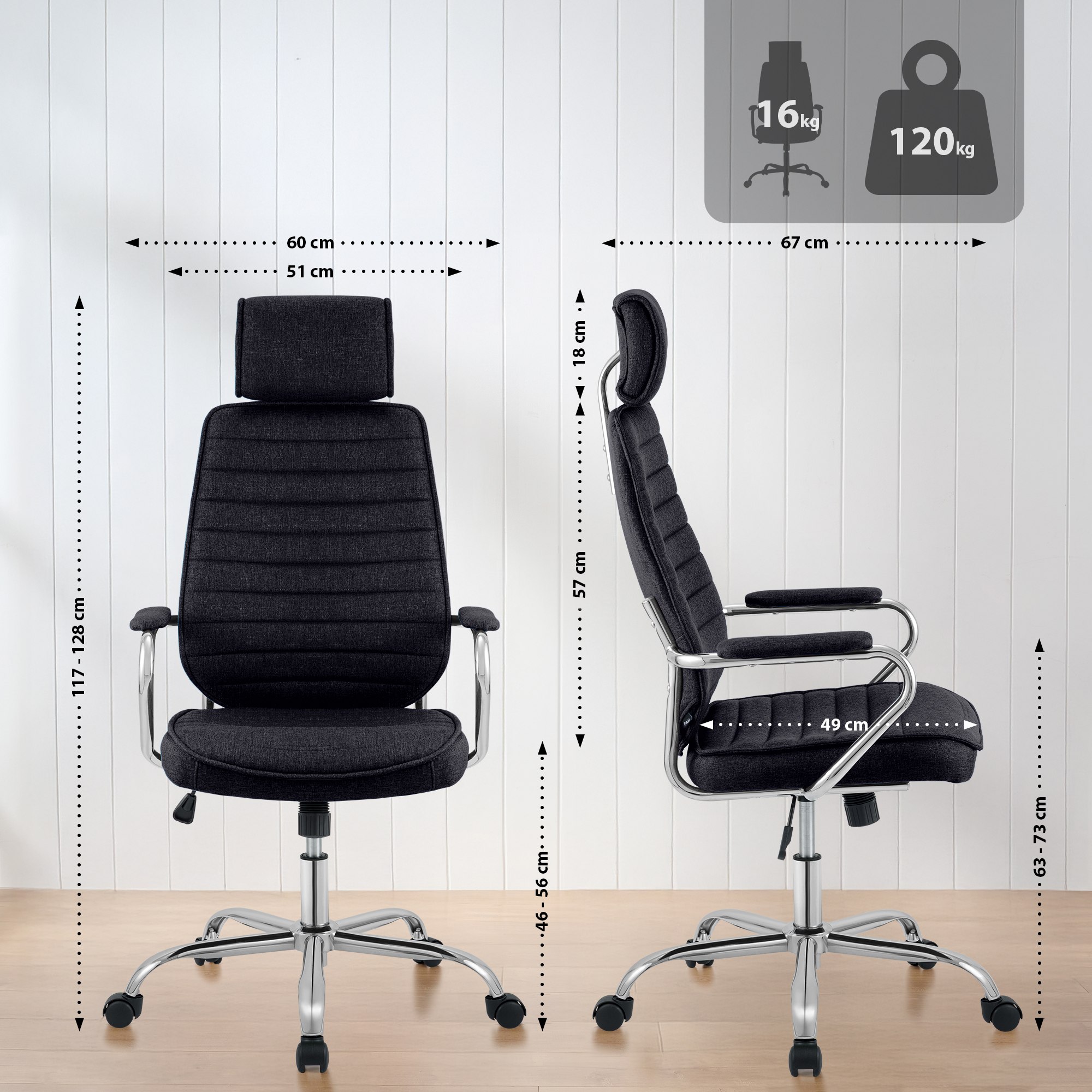 Silla de Oficina Rako Tela