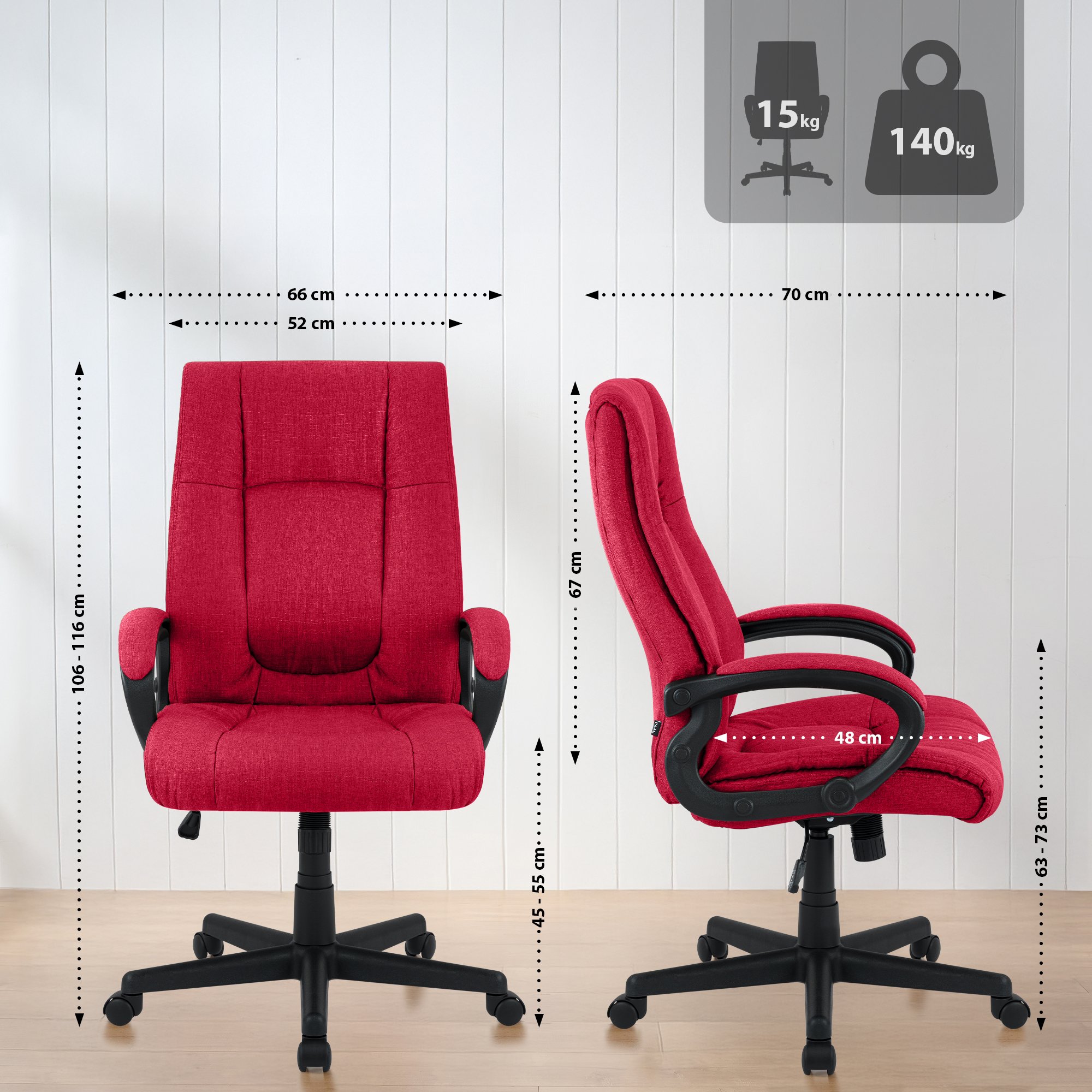 Silla de Oficina XL Sparta Tela