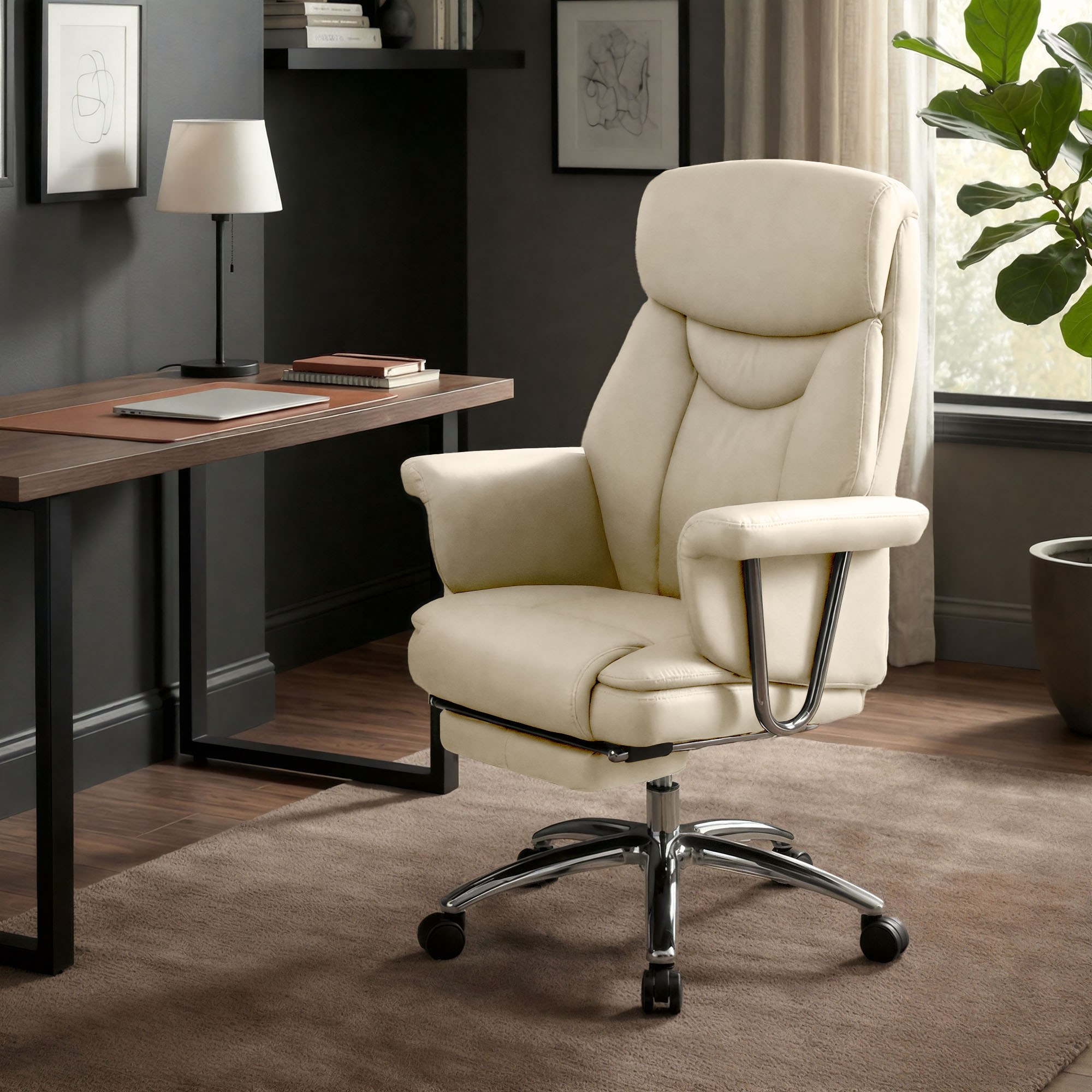 Silla de Oficina Dahra Cuero Auténtico