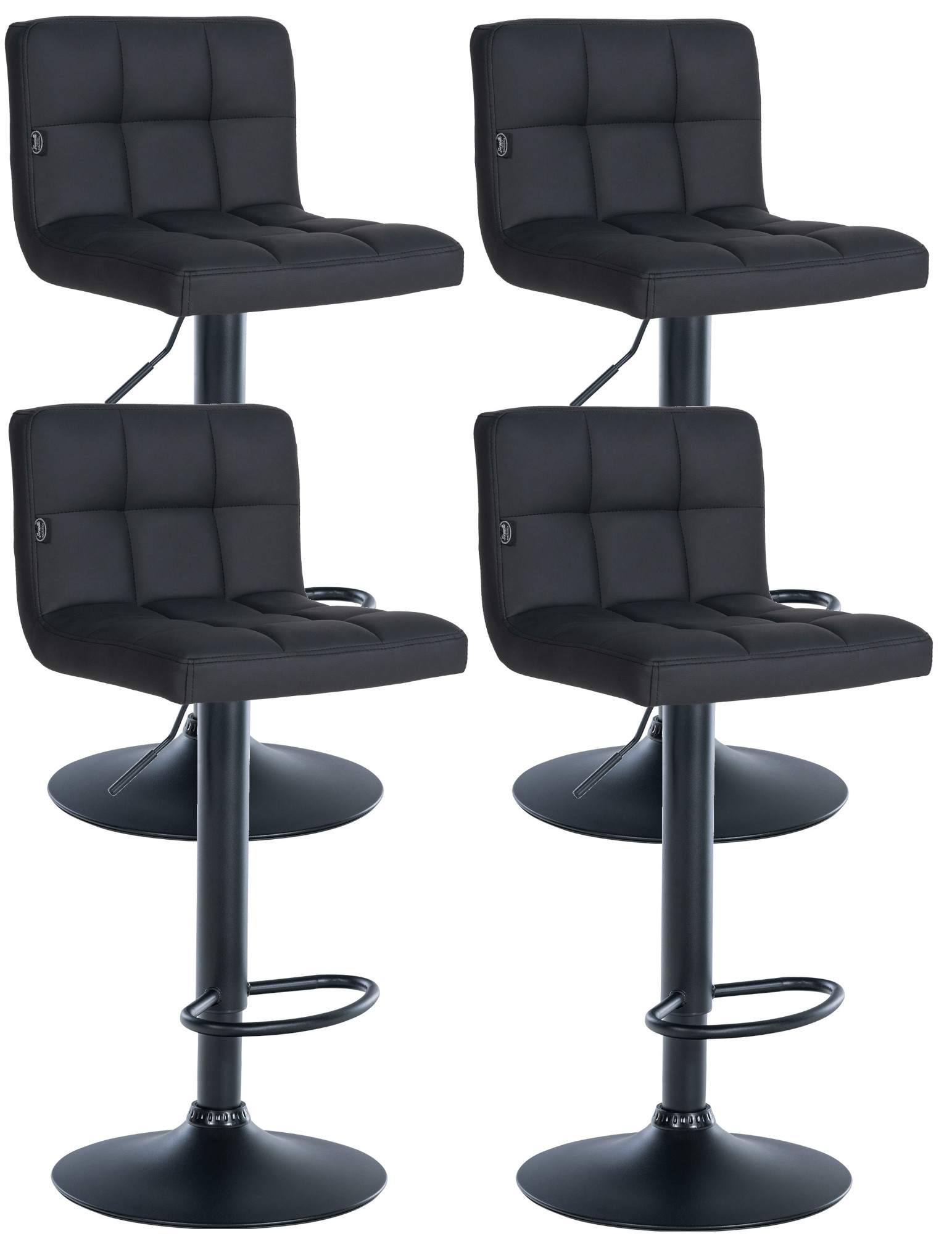 Set de 4 Taburetes de bar Feni en polipiel