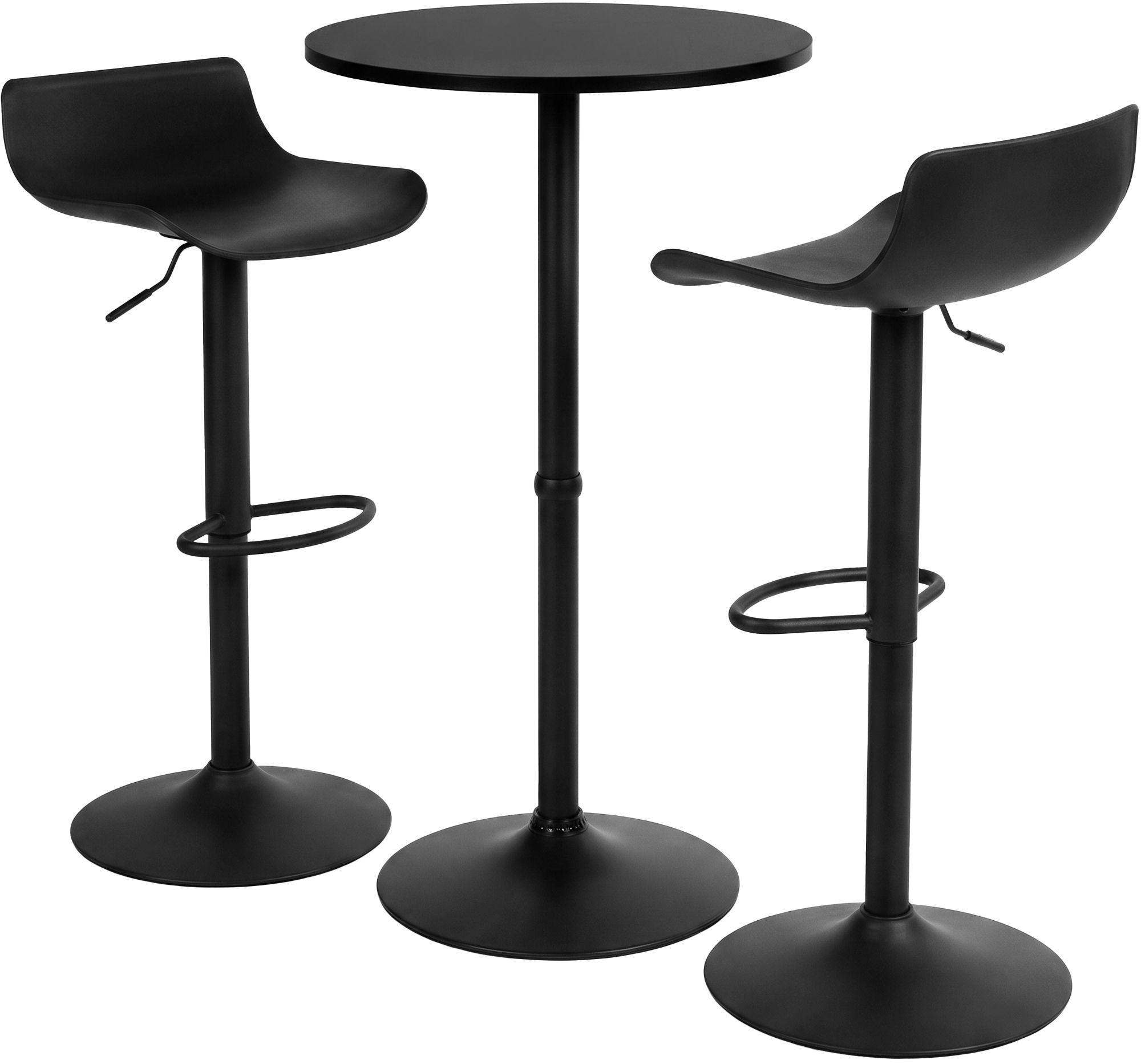 Conjunto de mesa alta de bar Fernie con dos taburetes
