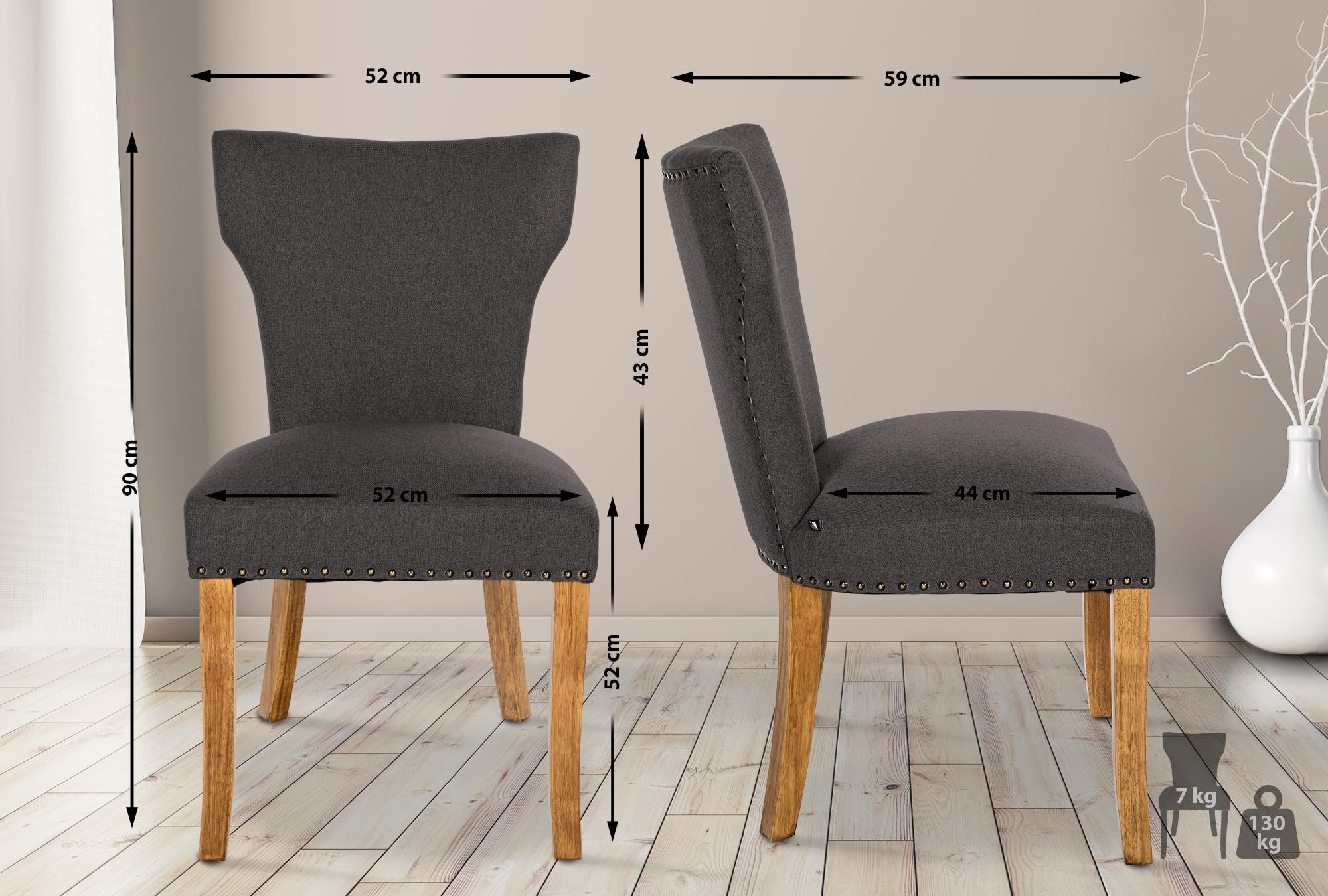 Silla de comedor Zadar en tela