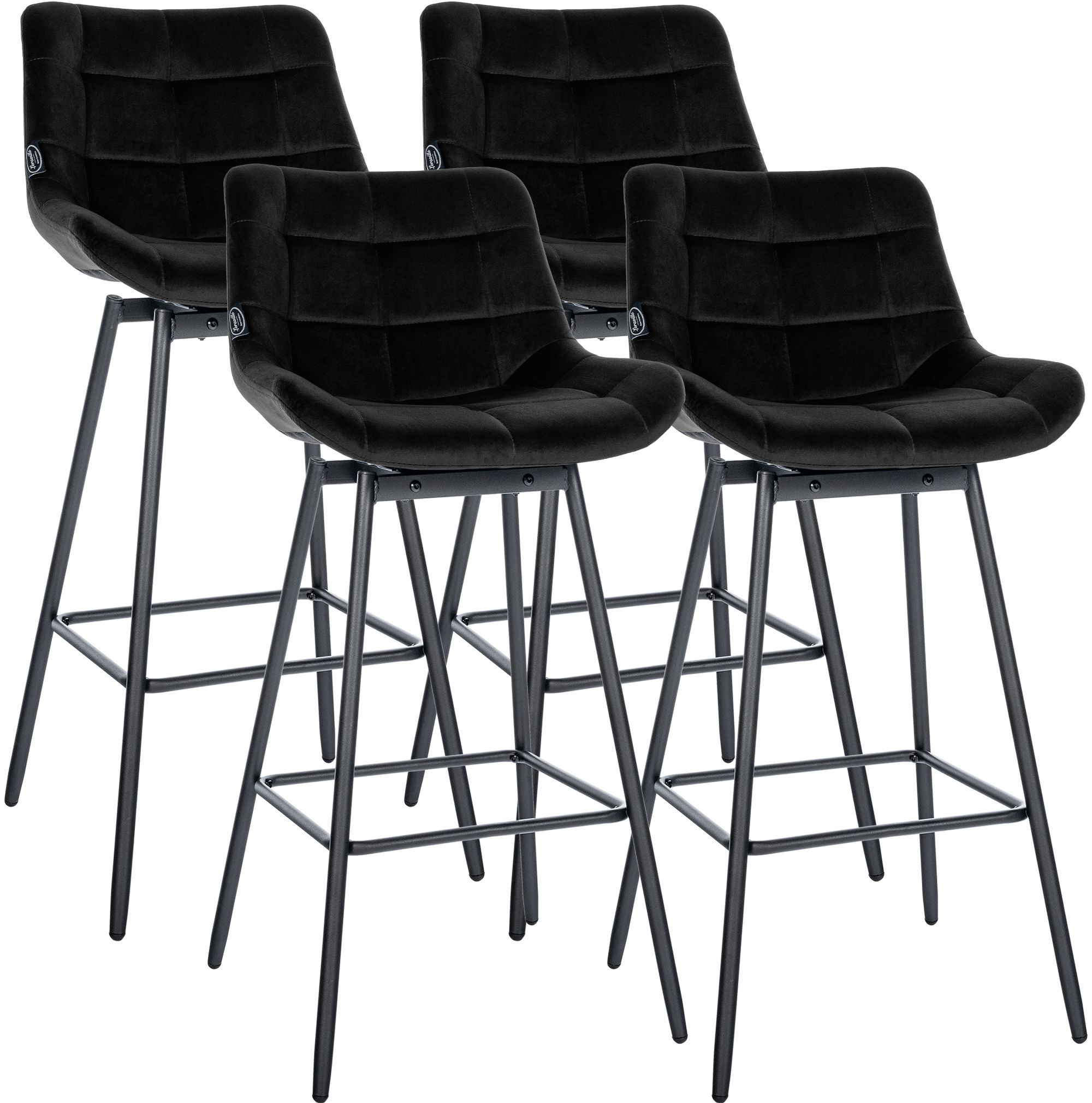 Juego de 4 taburetes de bar Weston giratorios