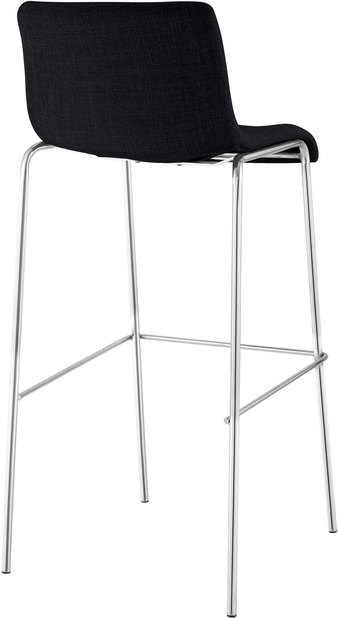 Juego de 2 taburetes de bar Hover, tela, base de cuatro patas