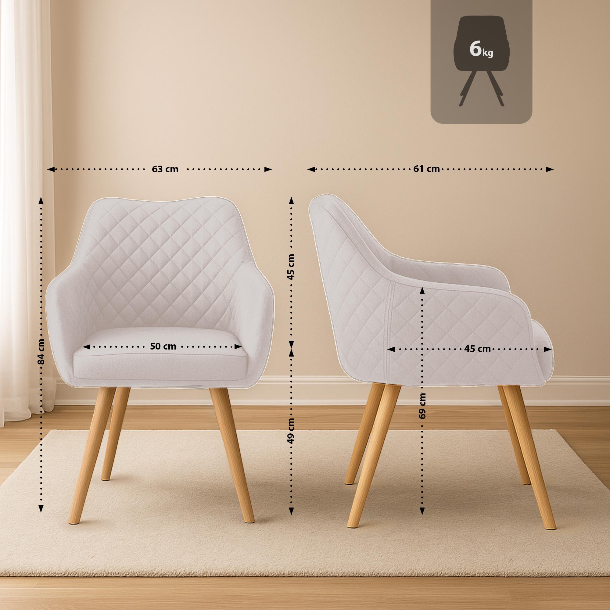 Silla de comedor Gent tela