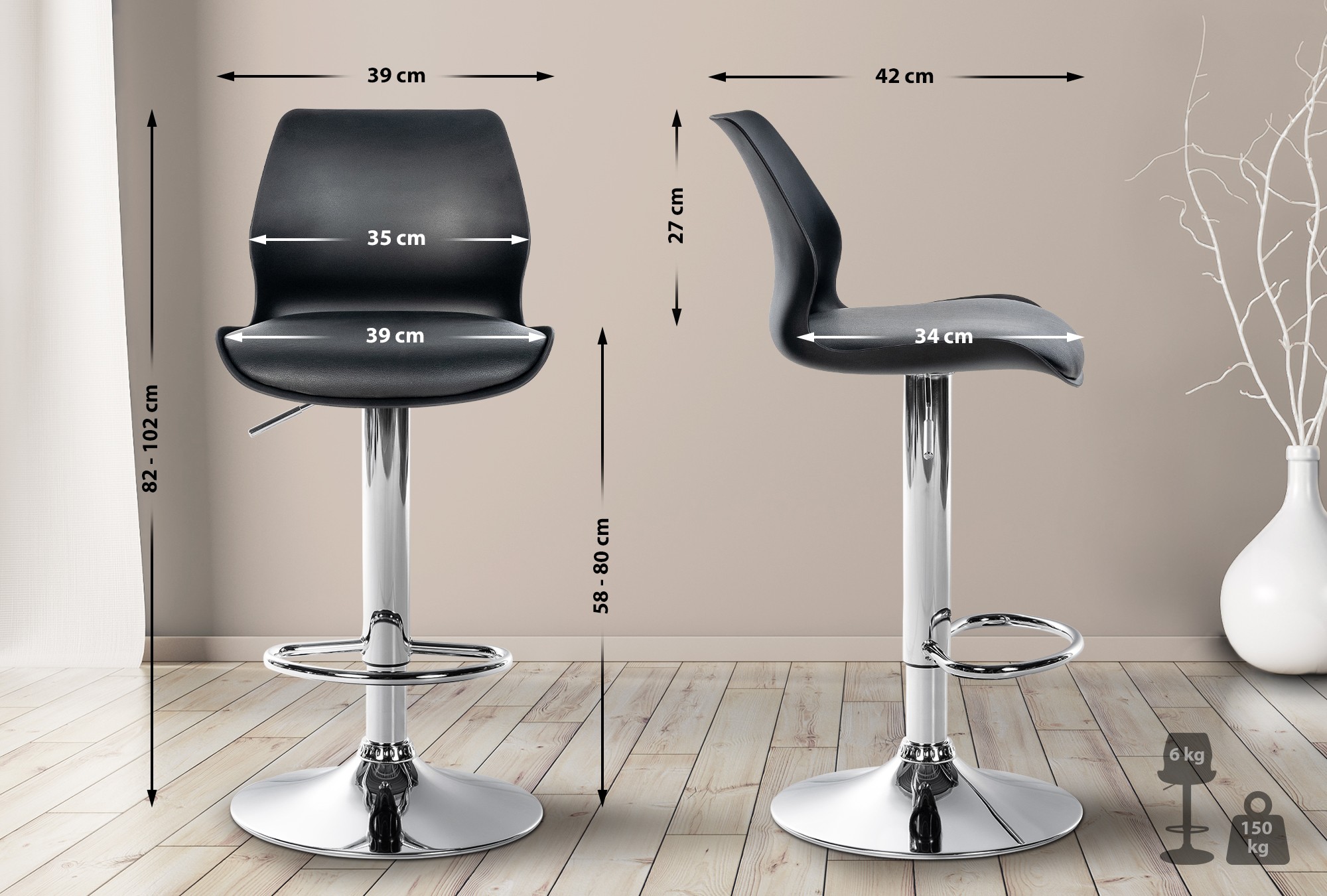 Taburete de bar Gilbert