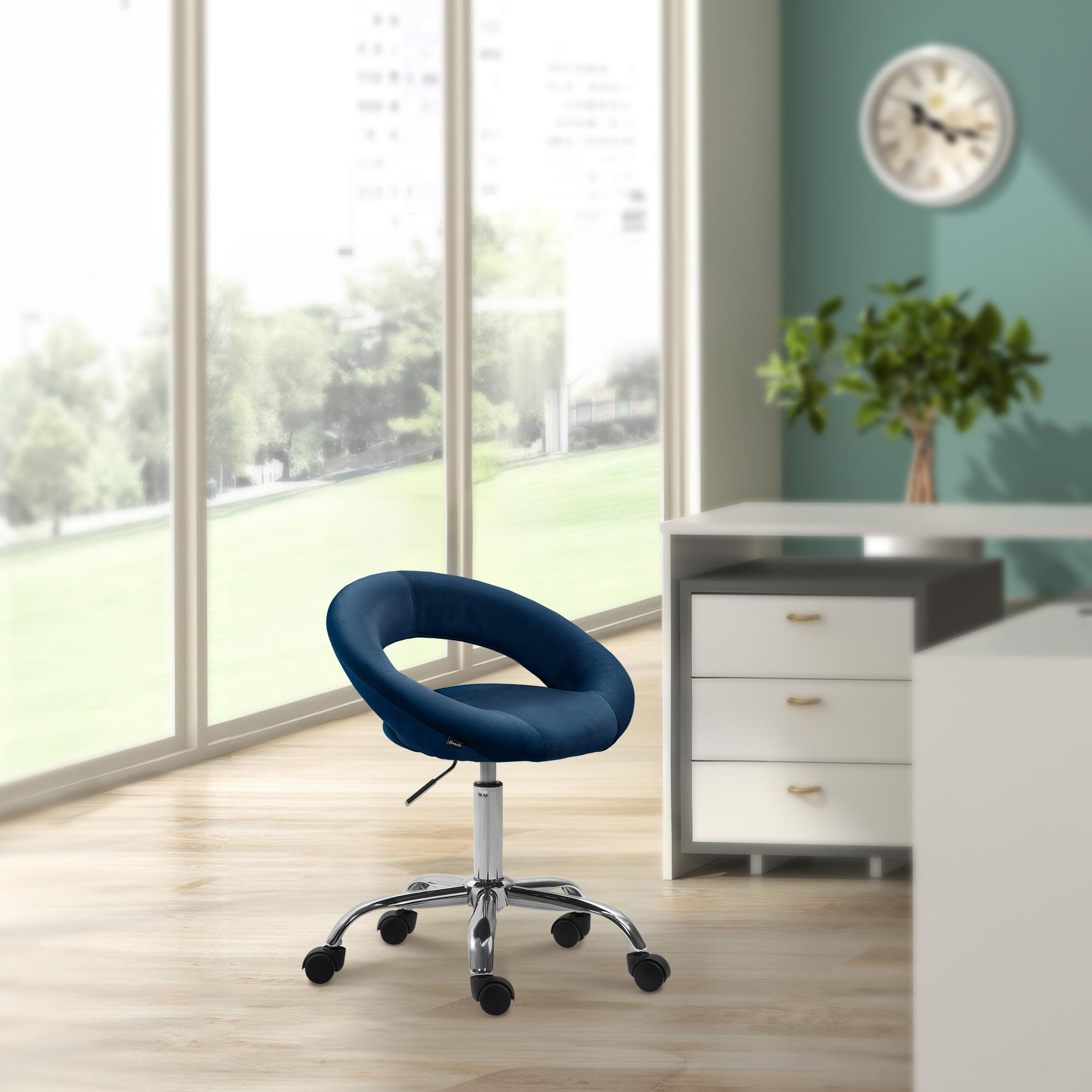 Taburete de trabajo de terciopelo Olinda