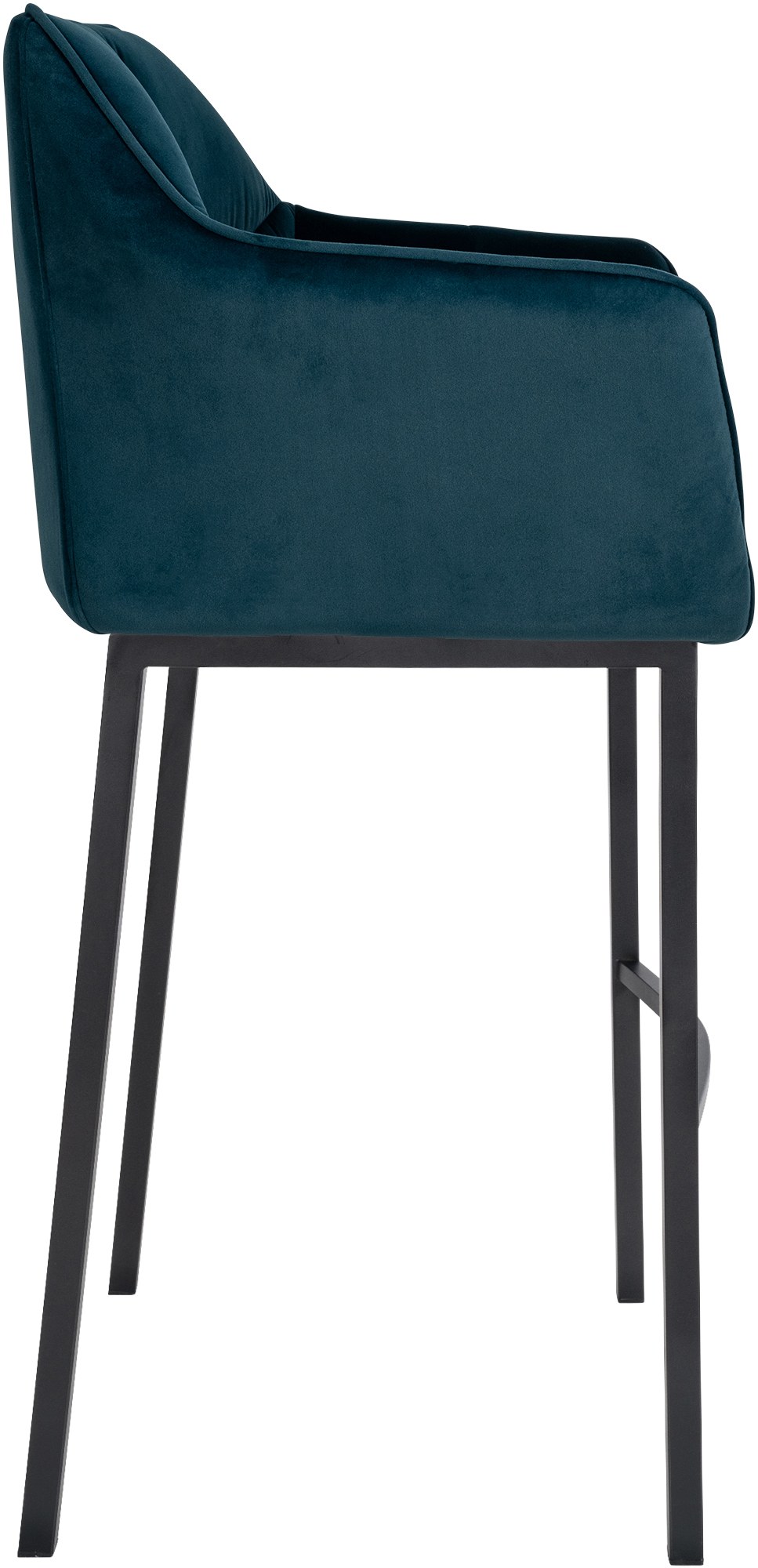 Juego de 2 taburetes de bar Damaso de terciopelo con base de cuatro patas