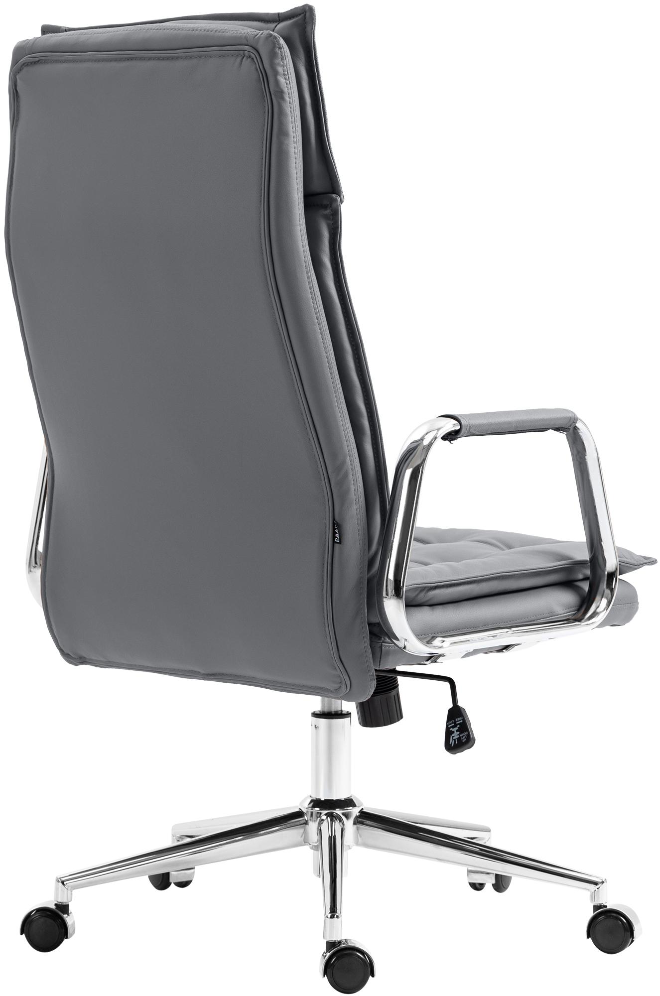 Silla de oficina Sotira de cuero genuino