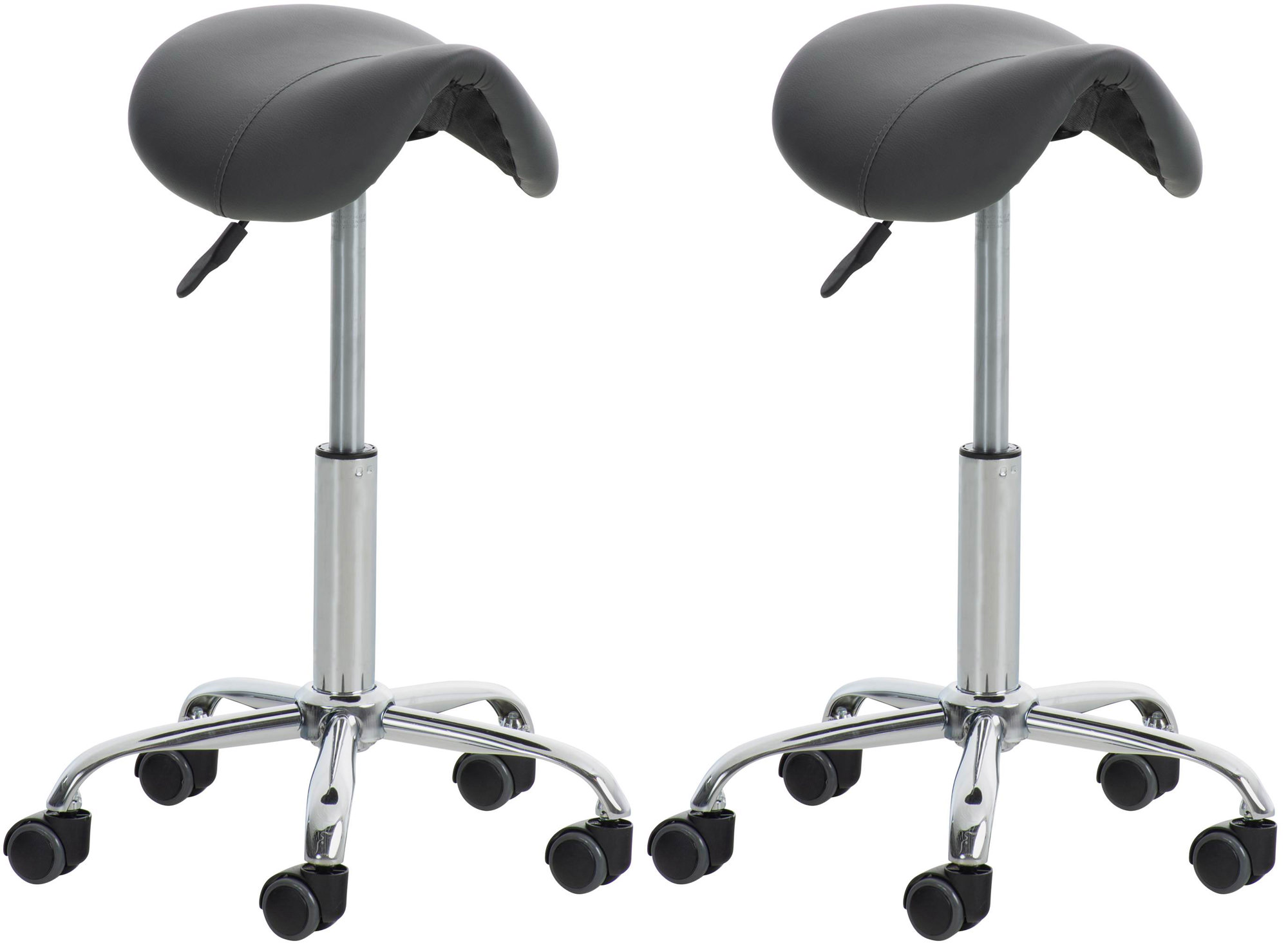 Set de 2 Taburetes de tabajo Reno en polipiel