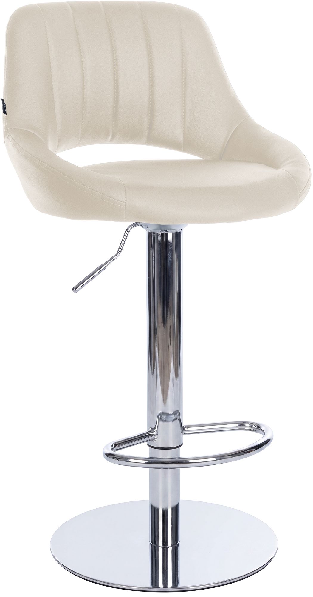 Taburete de bar Milet con estructura resistente cromada