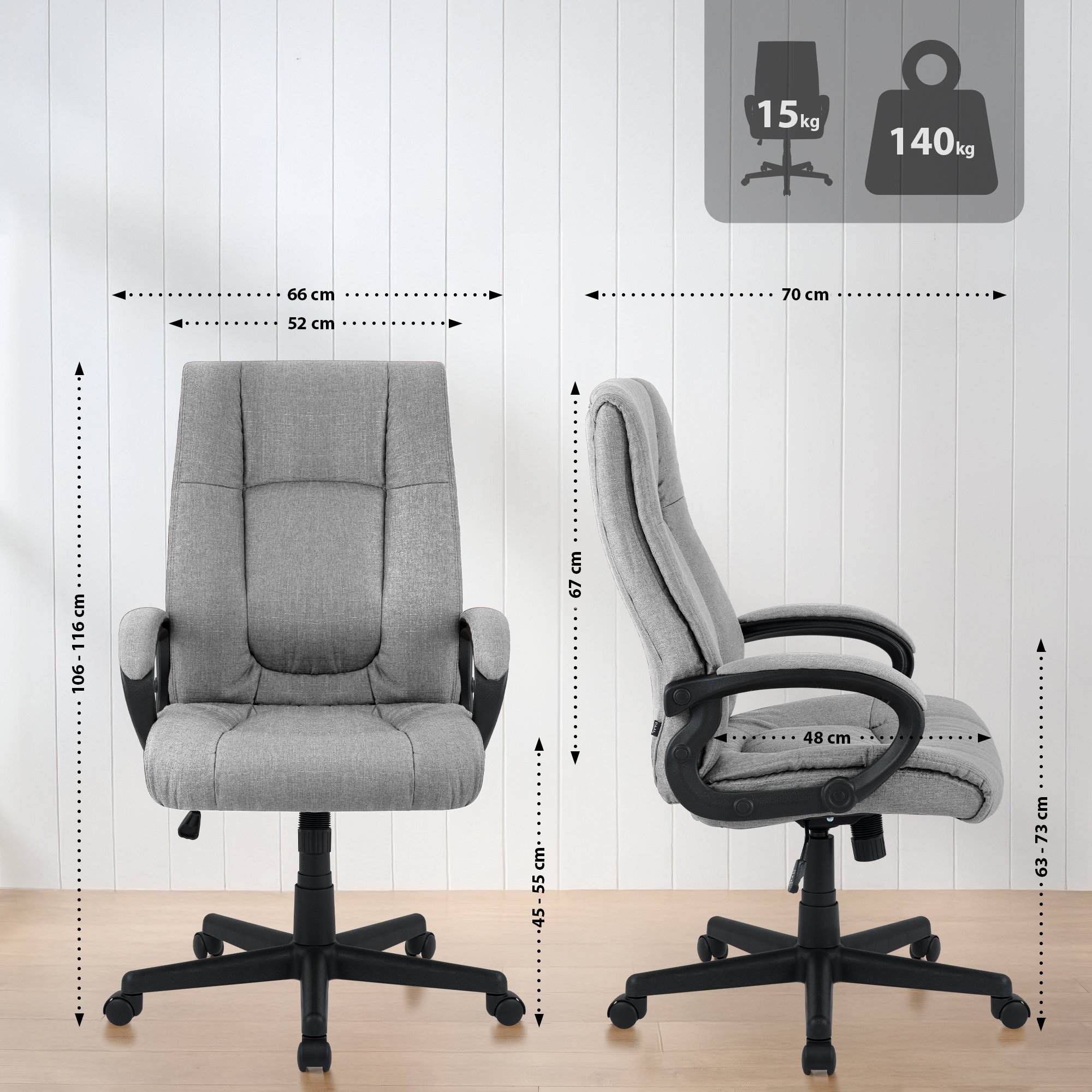 Silla de Oficina XL Sparta Tela