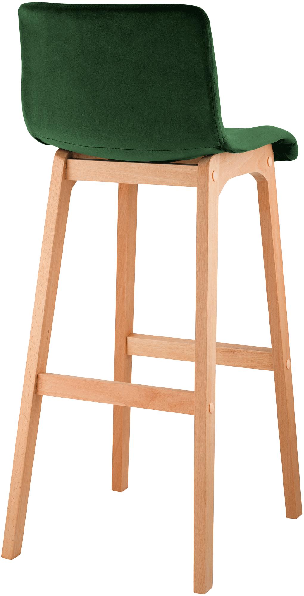 Taburete de bar Hover terciopelo estructura de cuatro patas Natura