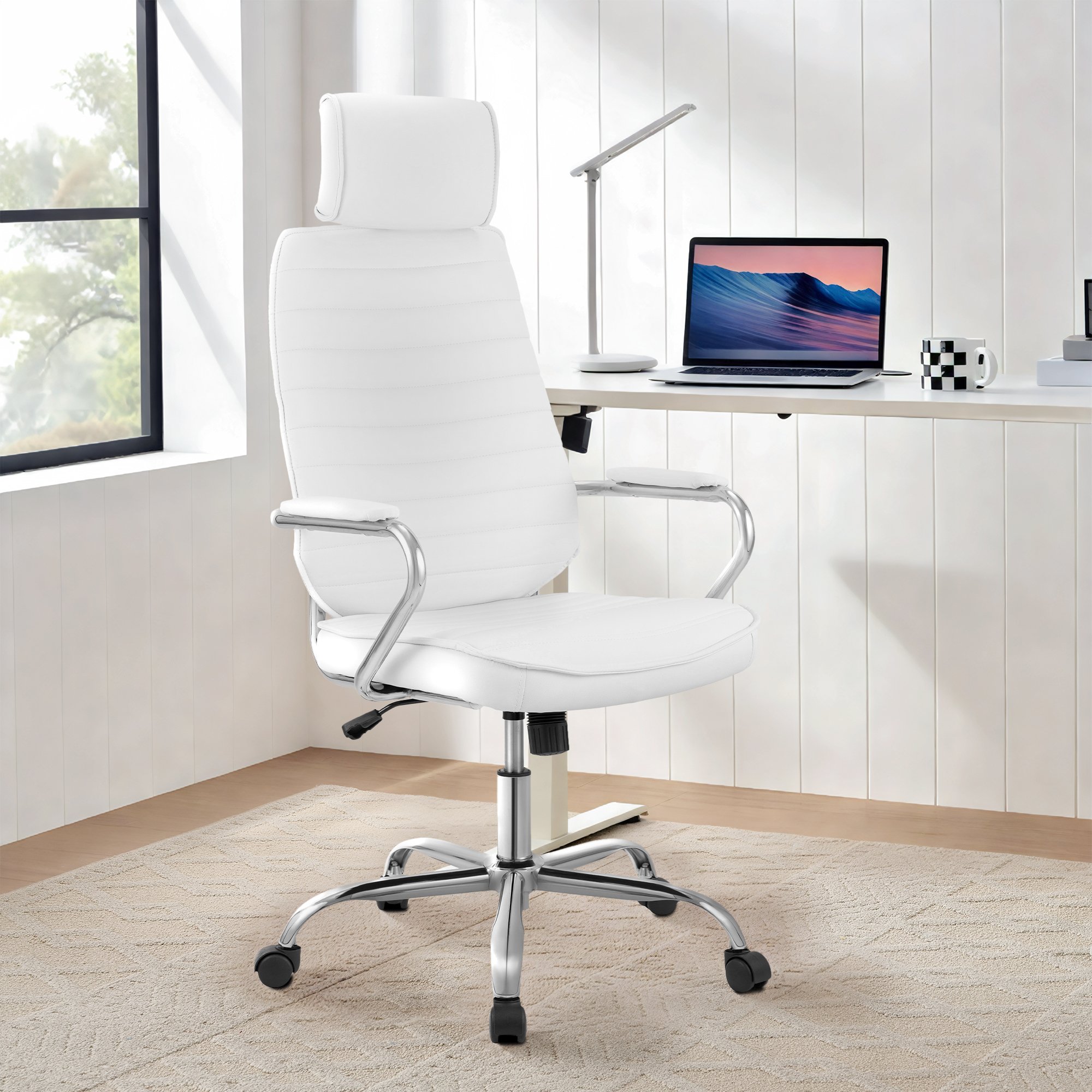 Silla de Oficina Rako de Cuero Sintético