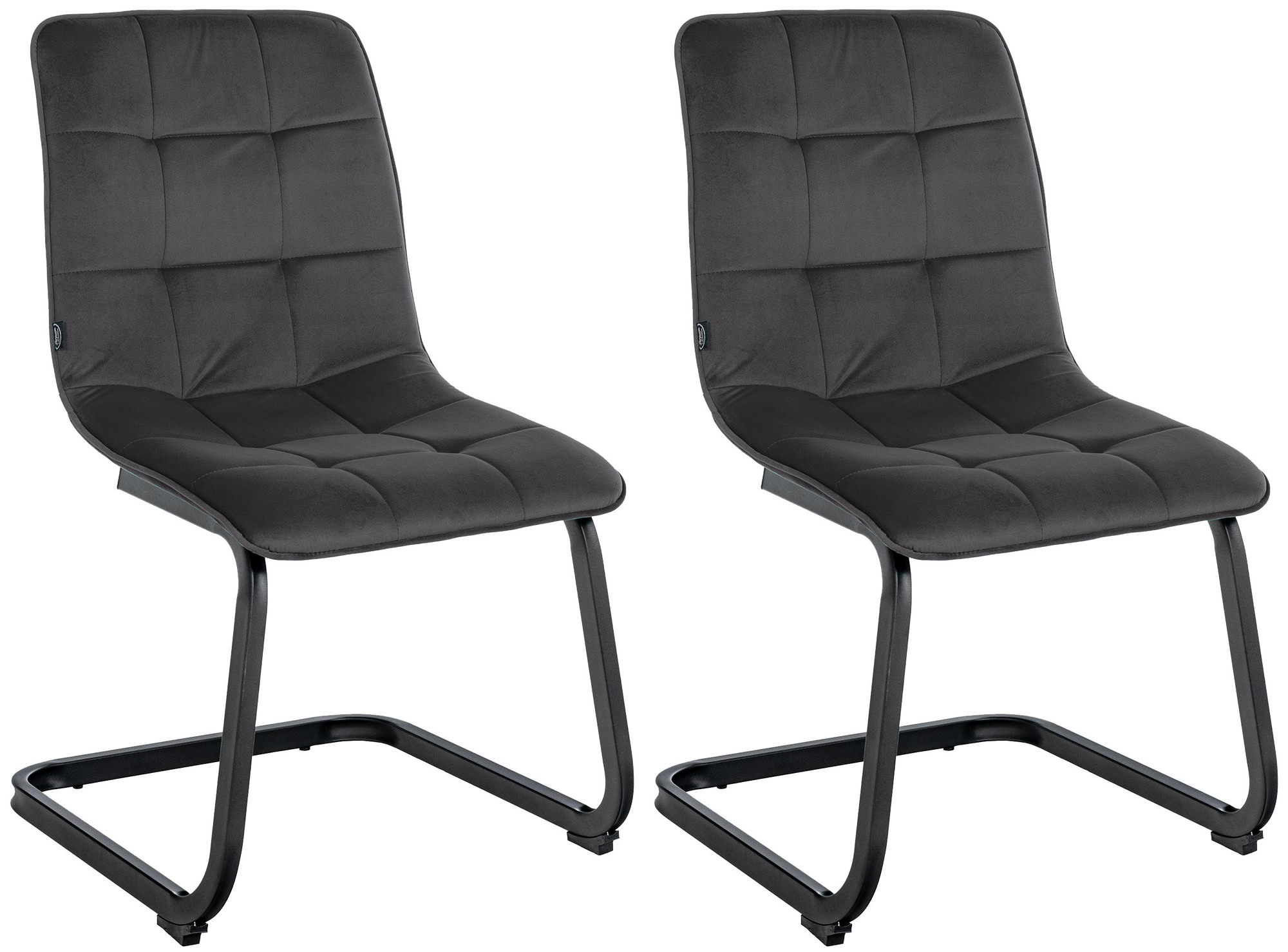 Set de 2 Sillas de comedor Vermont en terciopelo
