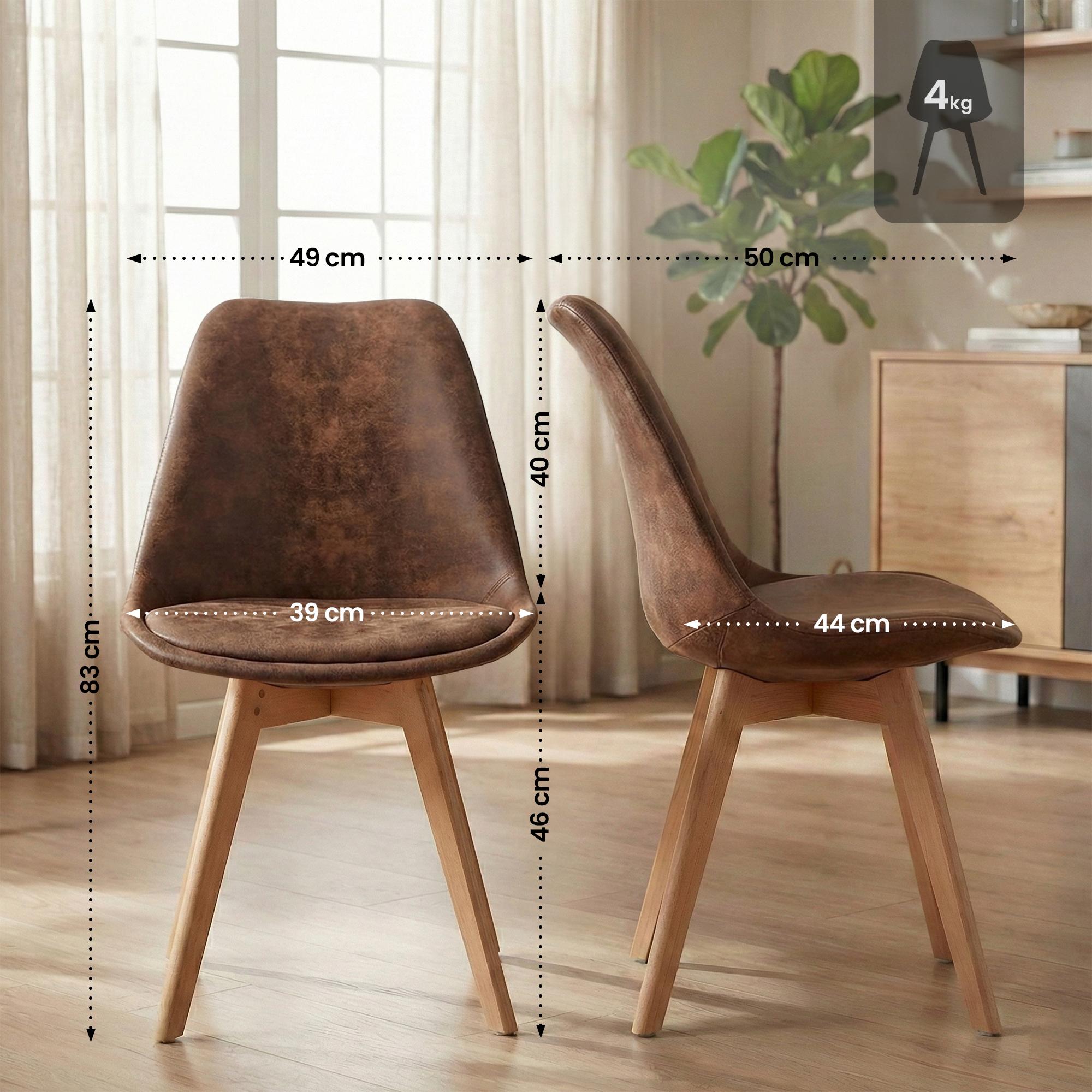 Silla de comedor Linares elegante, cómoda y fácil de limpiar Ideal para tu hogar