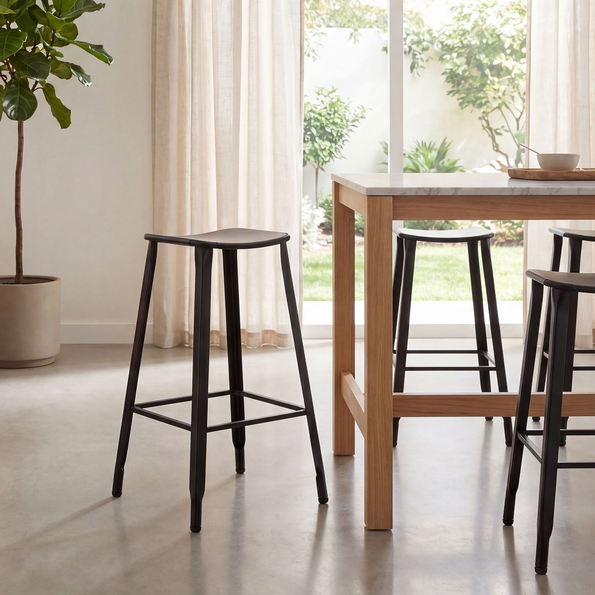 Set de 2 taburetes de bar Peony