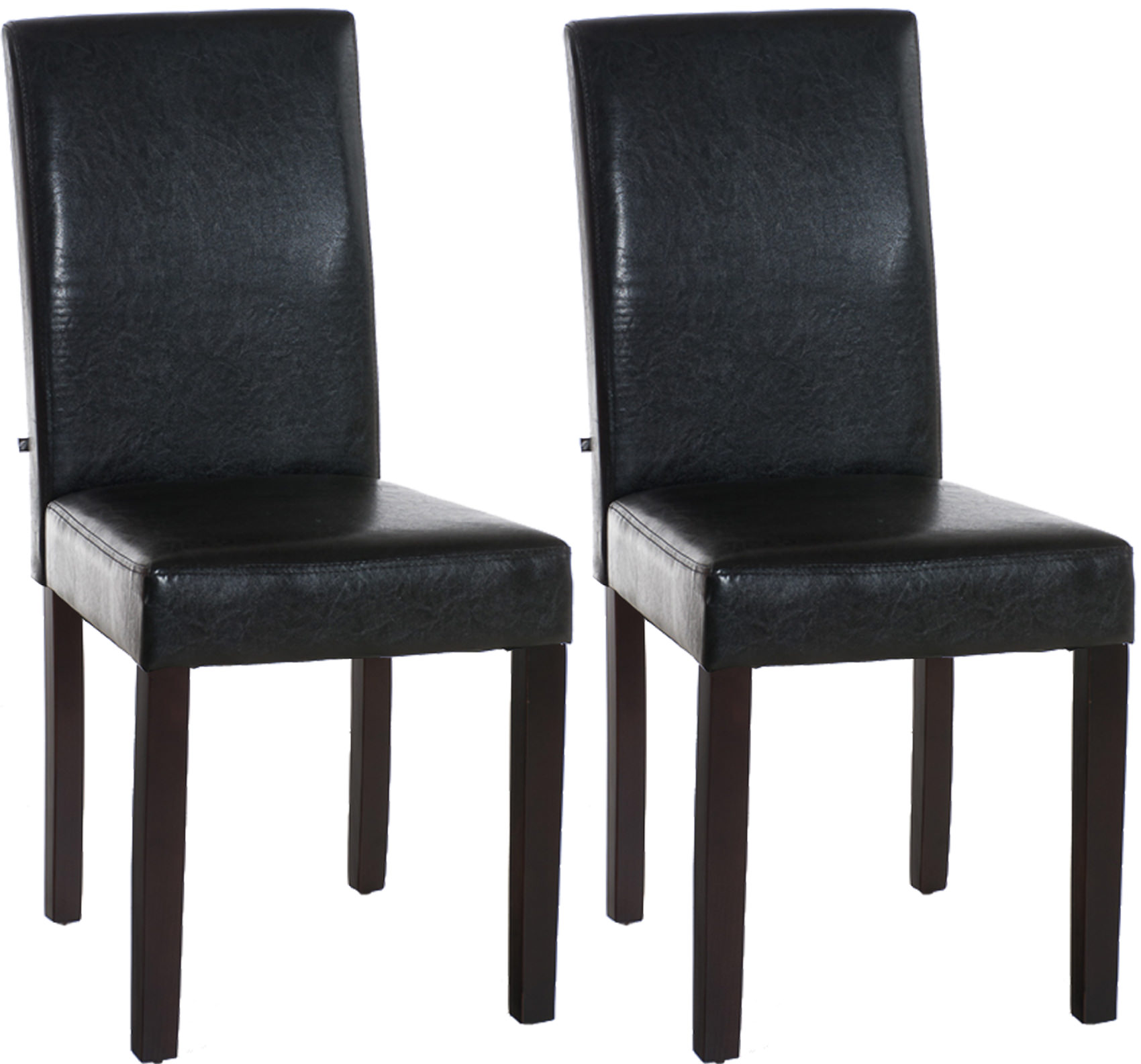 Set de 2 sillas de comedor Ina en cuero sintético